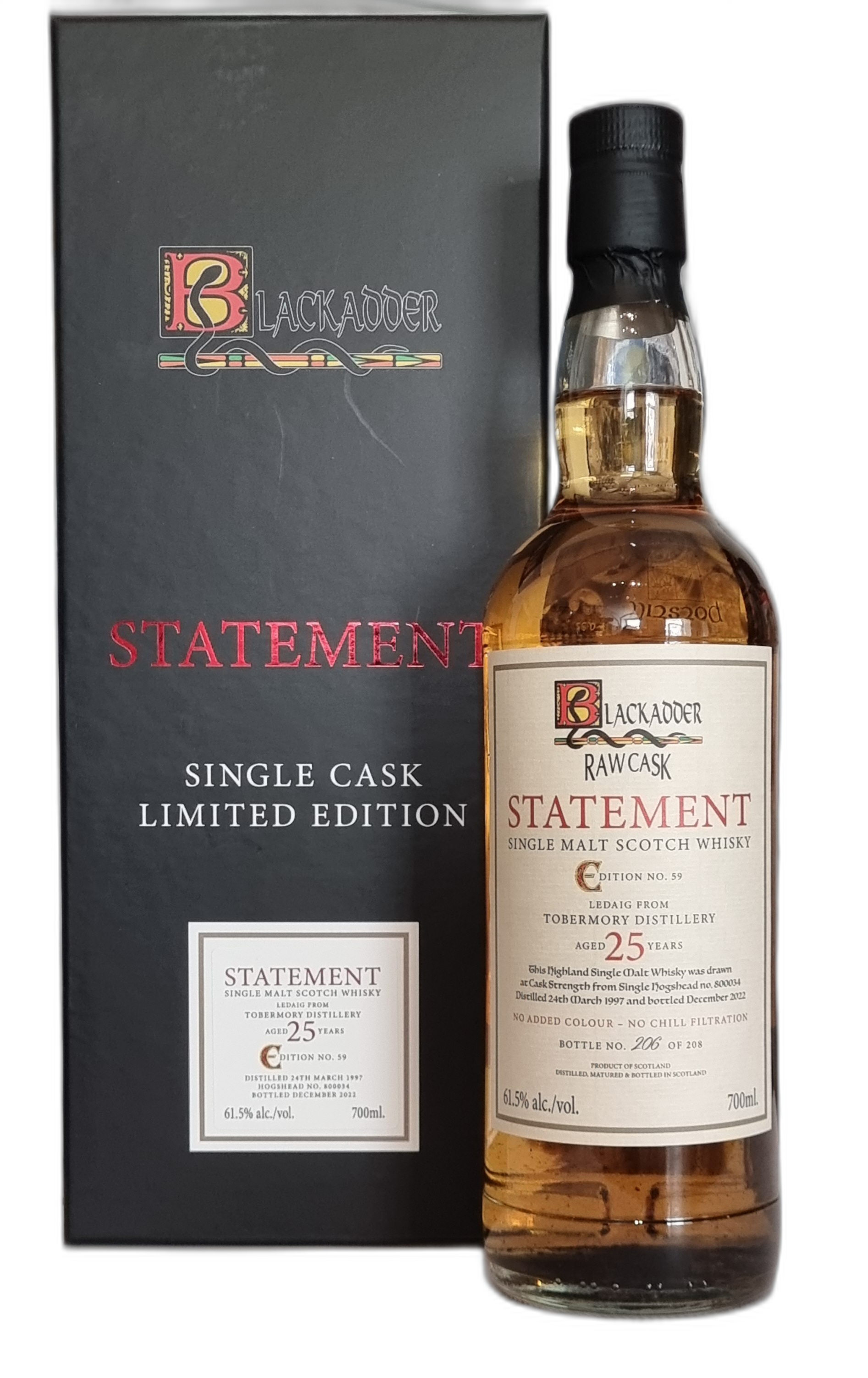 Blackadder Statement Ledaig 1997 25 Years Old