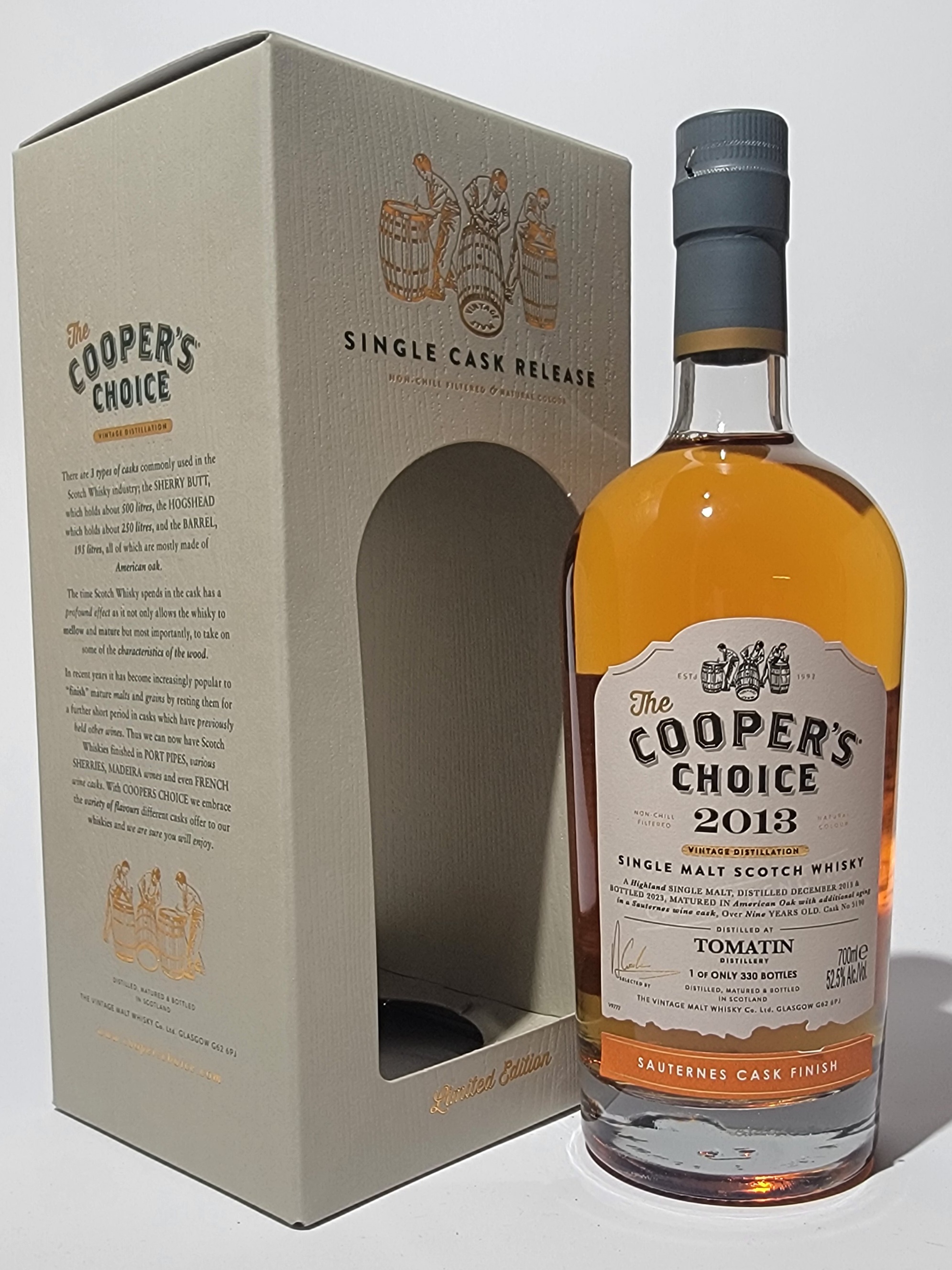 The Cooper's Choice Tomatin 2013 9 Years Old
