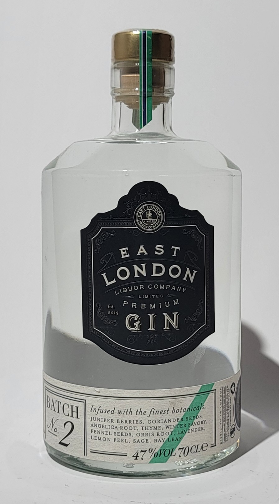 East London Liquor Company Gin Batch No.2