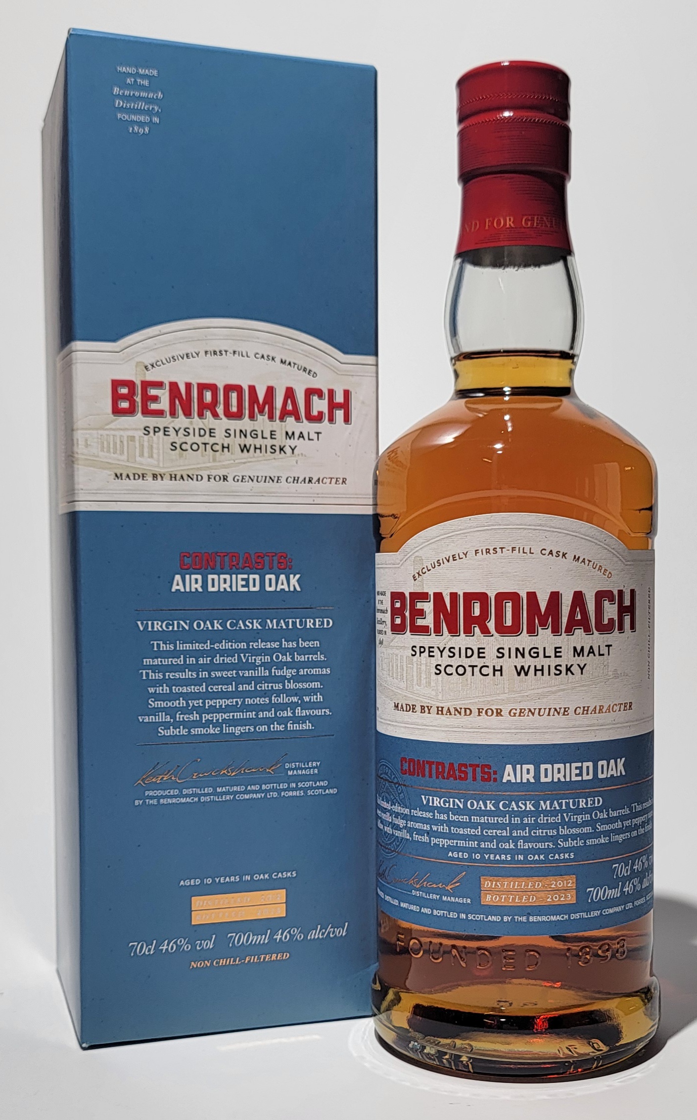 Benromach Virgin Oak Air Dried 2012