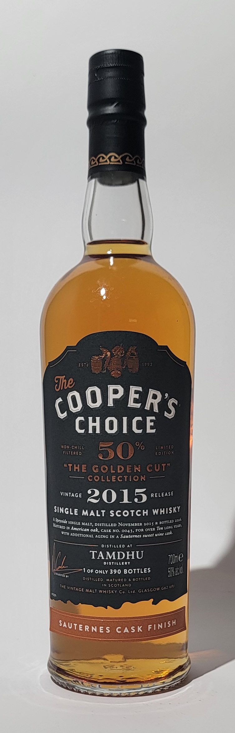 The Cooper's Choice 'THE GOLDEN CUT' Tamdhu 2015 10 Years Old