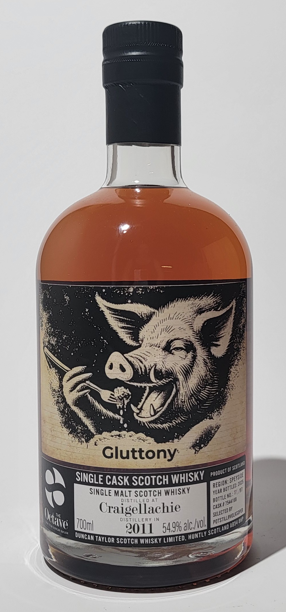 Duncan Taylor 'The Seven Deadly Sins: Gluttony' Craigellachie 2011 14 Years Old