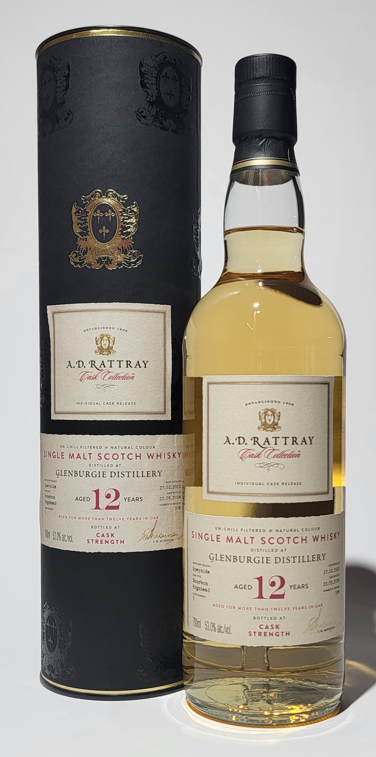 A.D. Rattray 'Cask Collection' Glenburgie 2012 12 Years Old