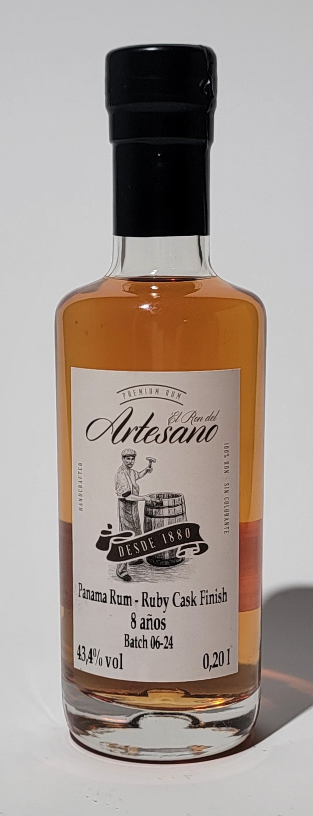 El Ron del Artesano Ruby Port Cask Finish 8 Years Old - Mini