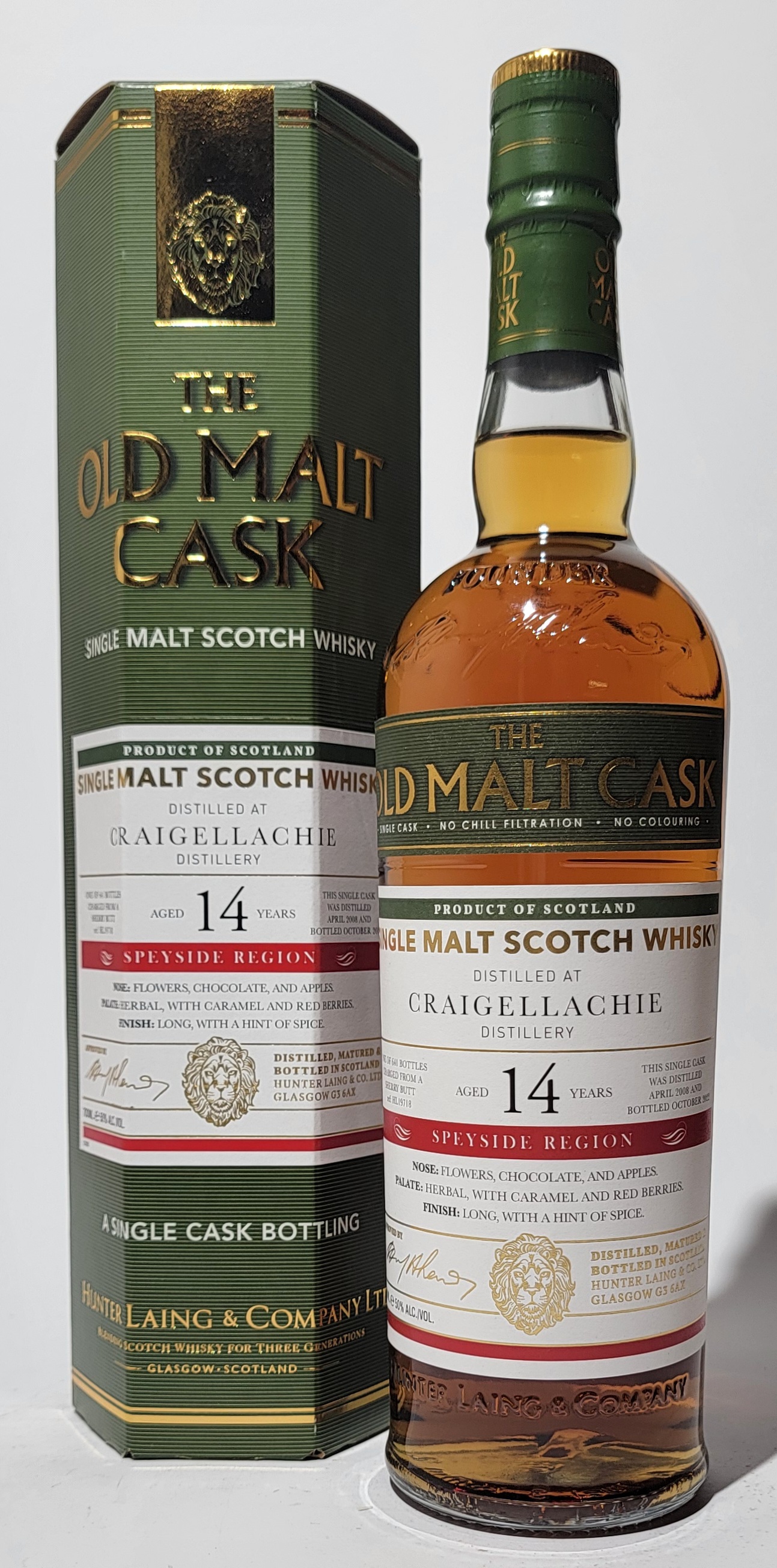 The Old Malt Cask Craigellachie 2008 14 Years Old