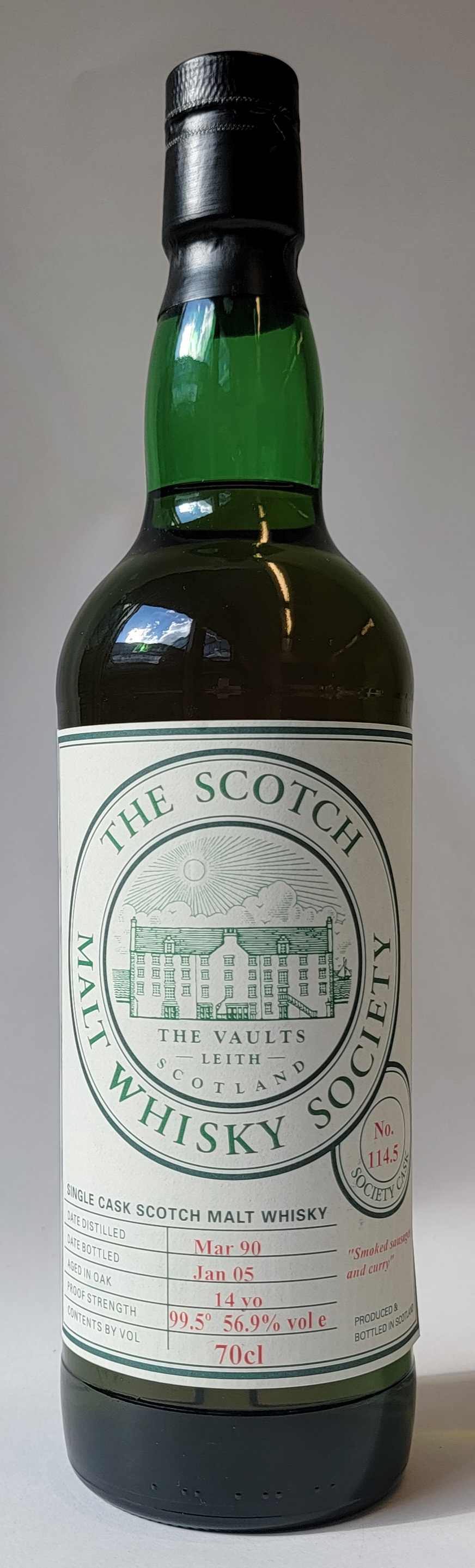 The Scotch Malt Whisky Society Longrow 1990 14 Years Old 'Smoked Sausages & Curry'