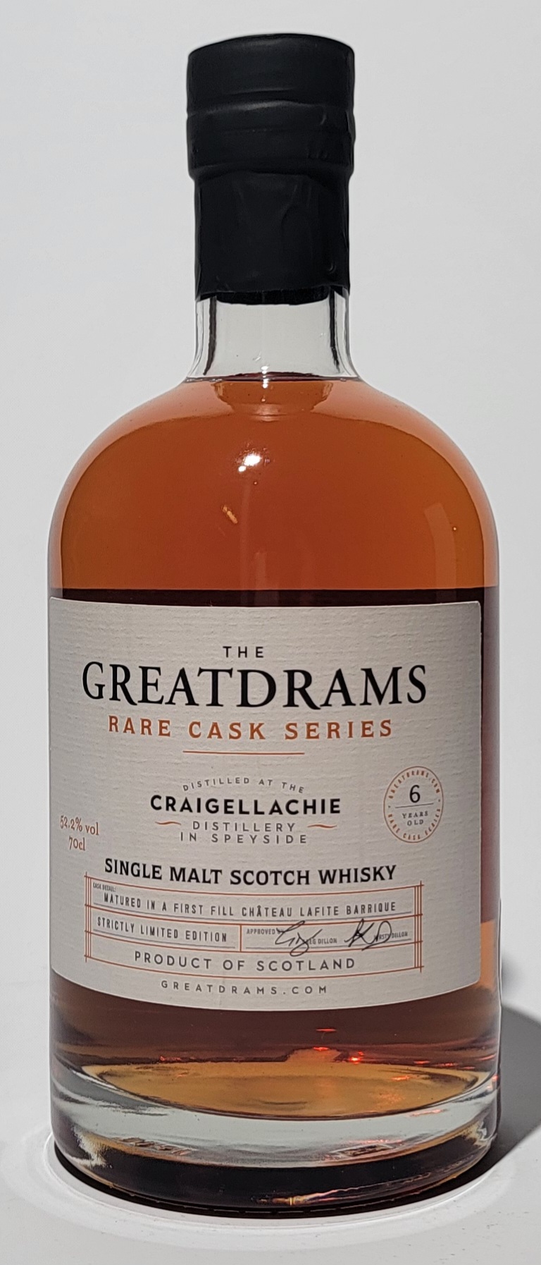 The Greatdrams 'Rare Cask Series' Craigellachie 6 Years Old