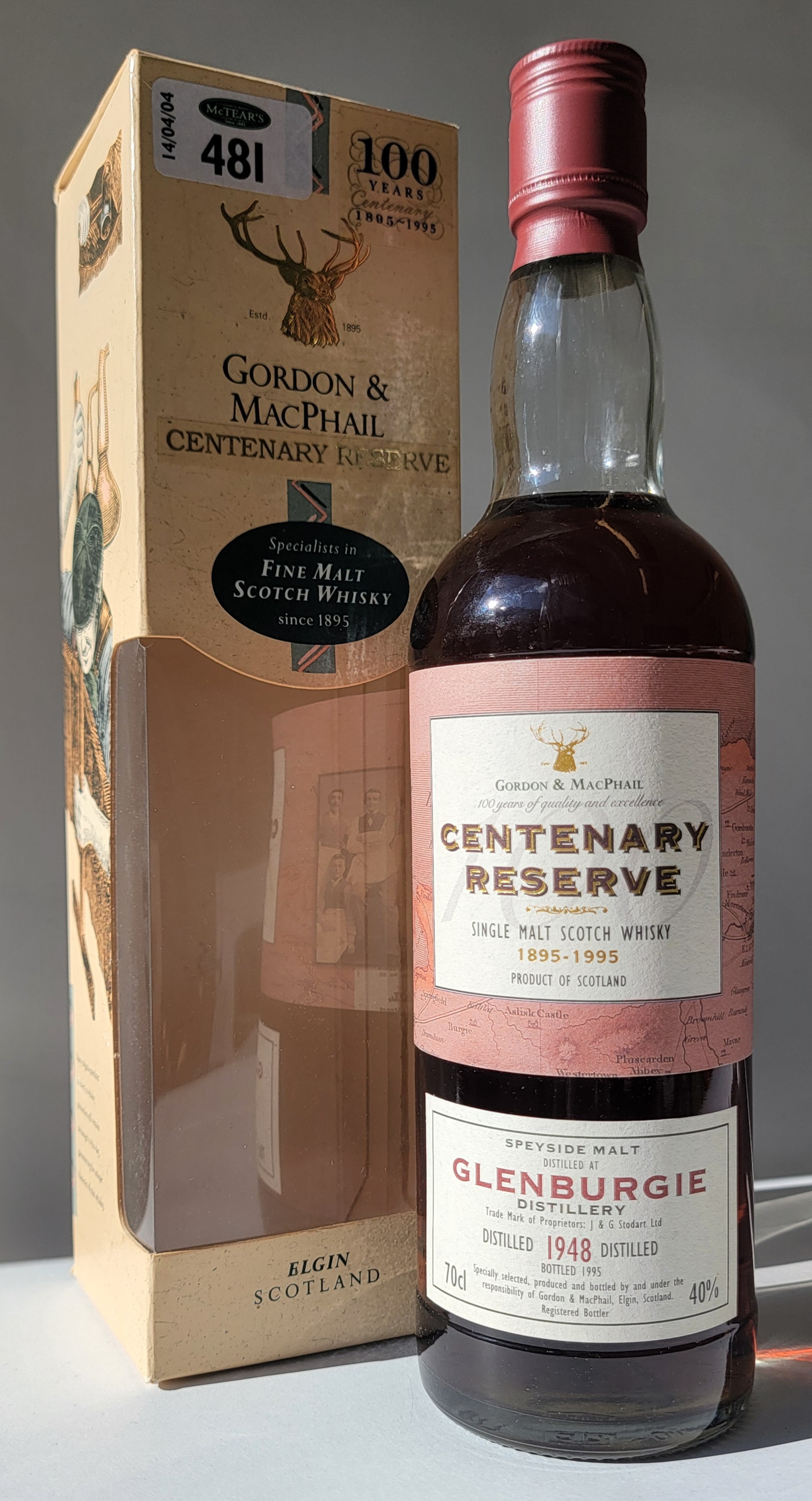 Gordon & MacPhail 'Centenary Reserve' Glenburgie 1948 47 Years Old 