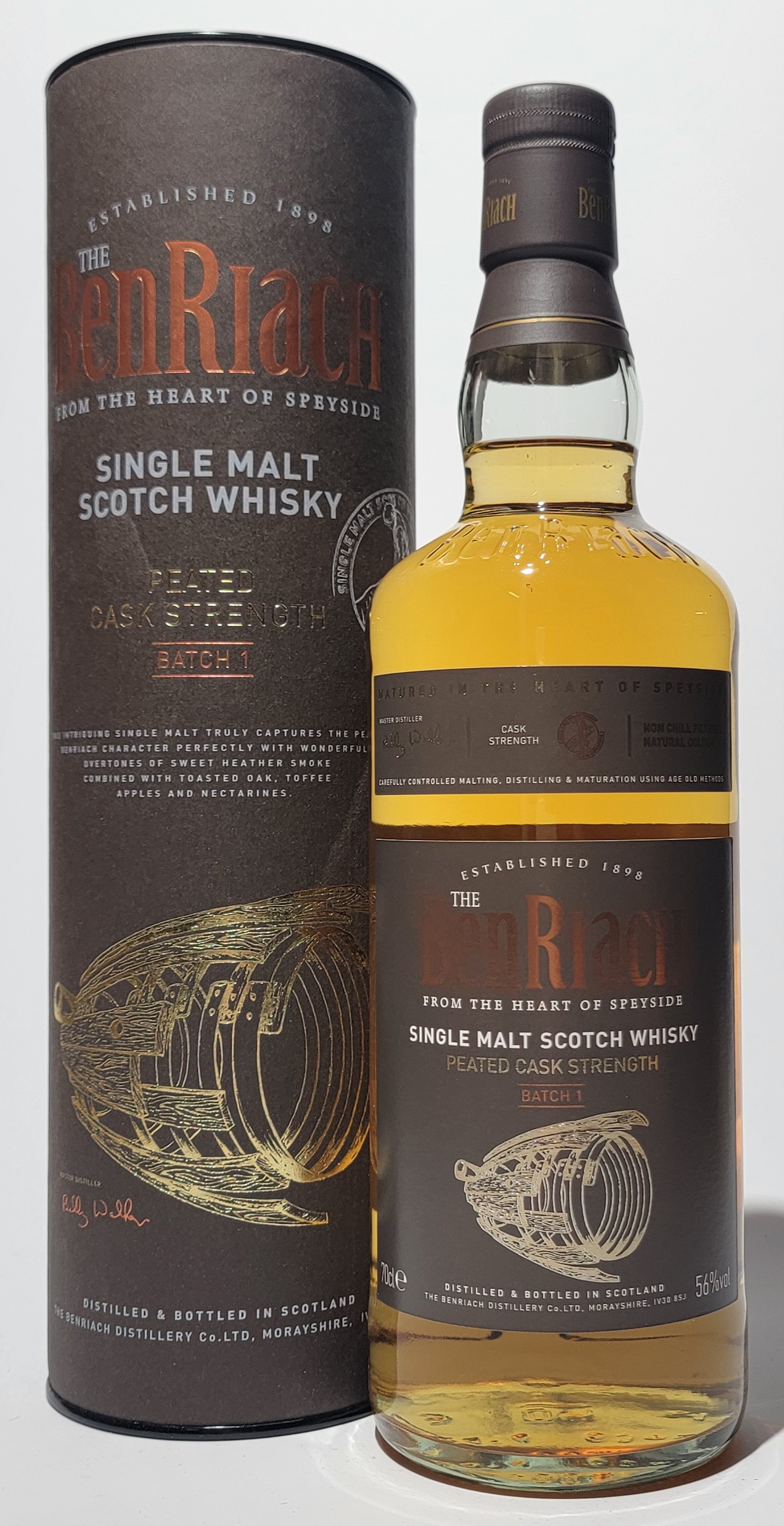 The BenRiach Peated Cask Strength Batch 01