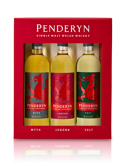 Penderyn Triple Malt Whisky Gift Pack Dragon Range