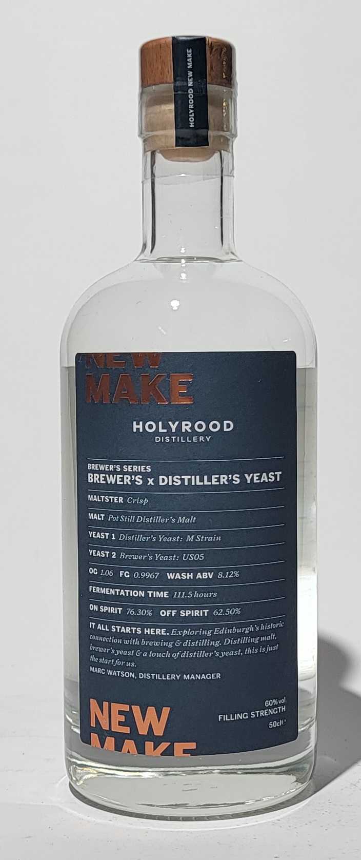 Holyrood Newmake 01 Brewer's x Distiller's Yeast