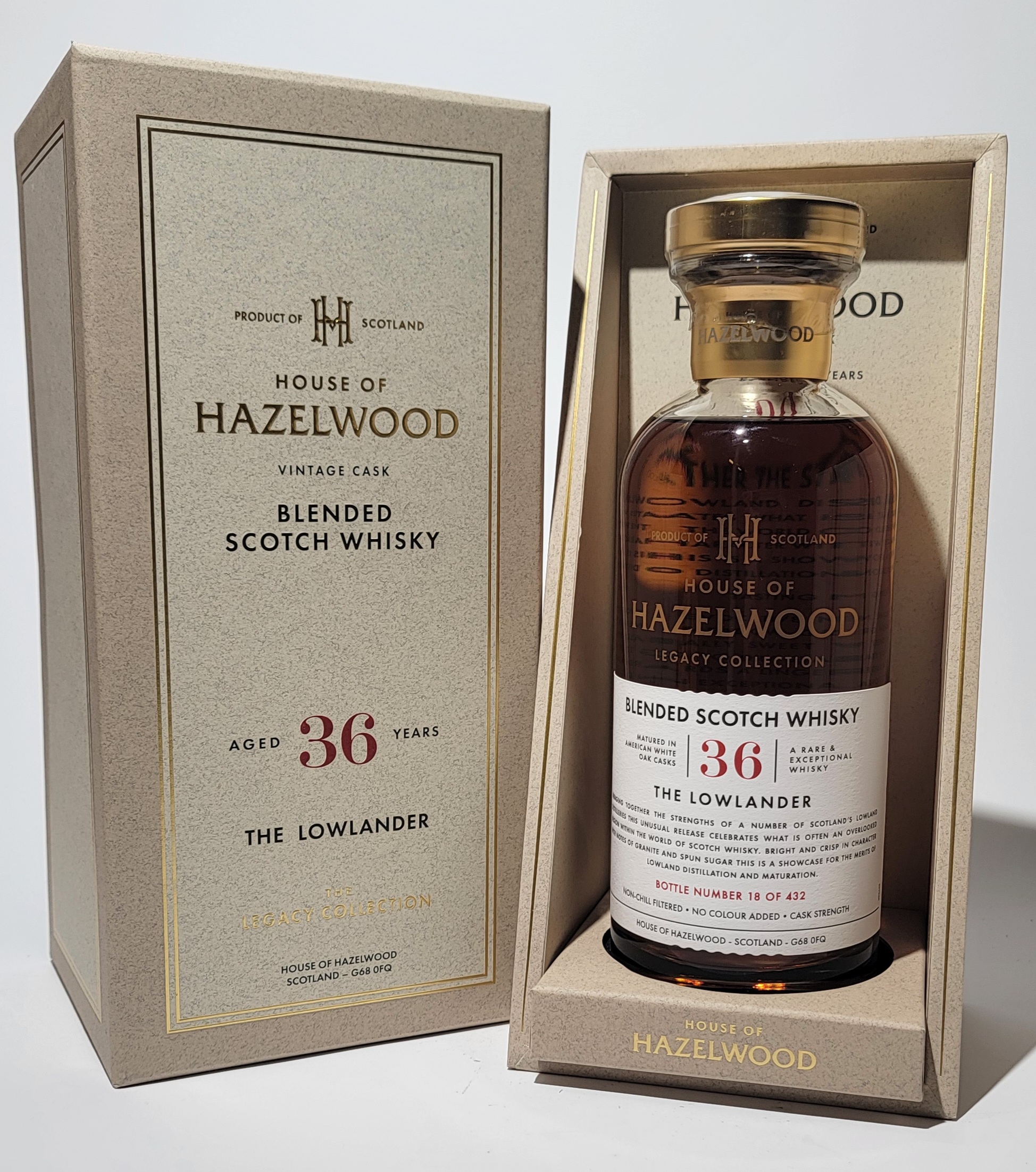House of Hazelwood 'The Lowlander' 36 Years Old Blended Scotch Whisky
