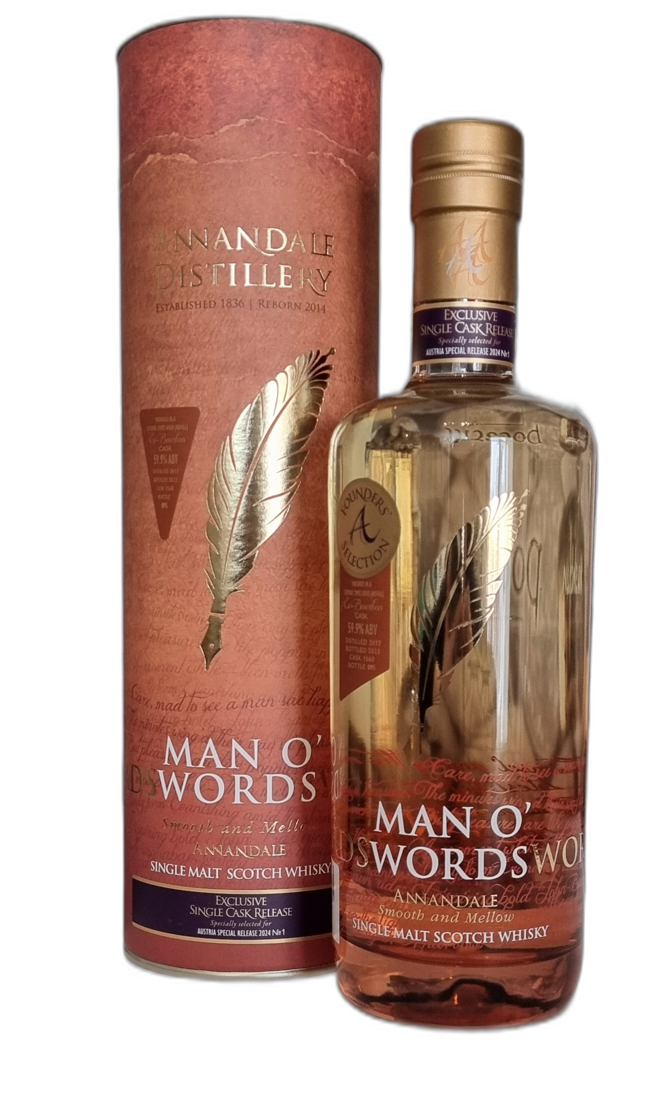 Annandale MAN O´WORDS Refill Ex Bourbon Cask 1560 (2017)
