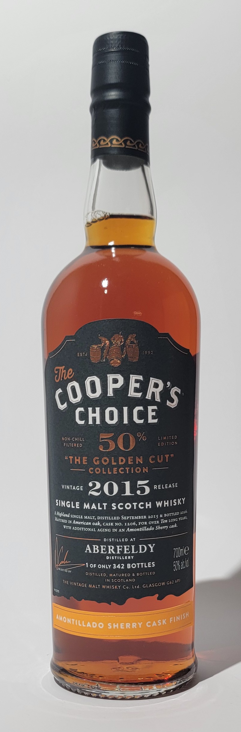 The Cooper's Choice 'THE GOLDEN CUT' Aberfeldy 2015 10 Years Old