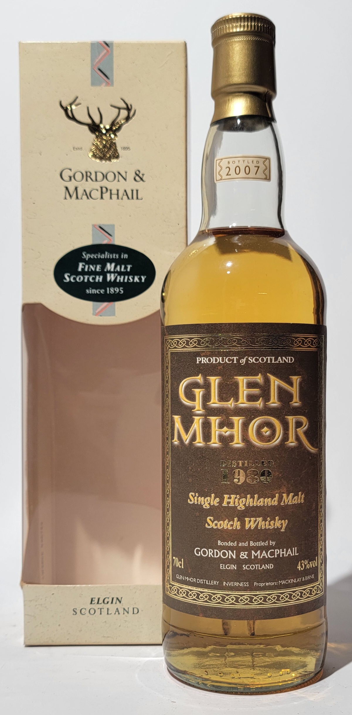 Gordon & MacPhail Glen Mhor 1980 27 Years Old