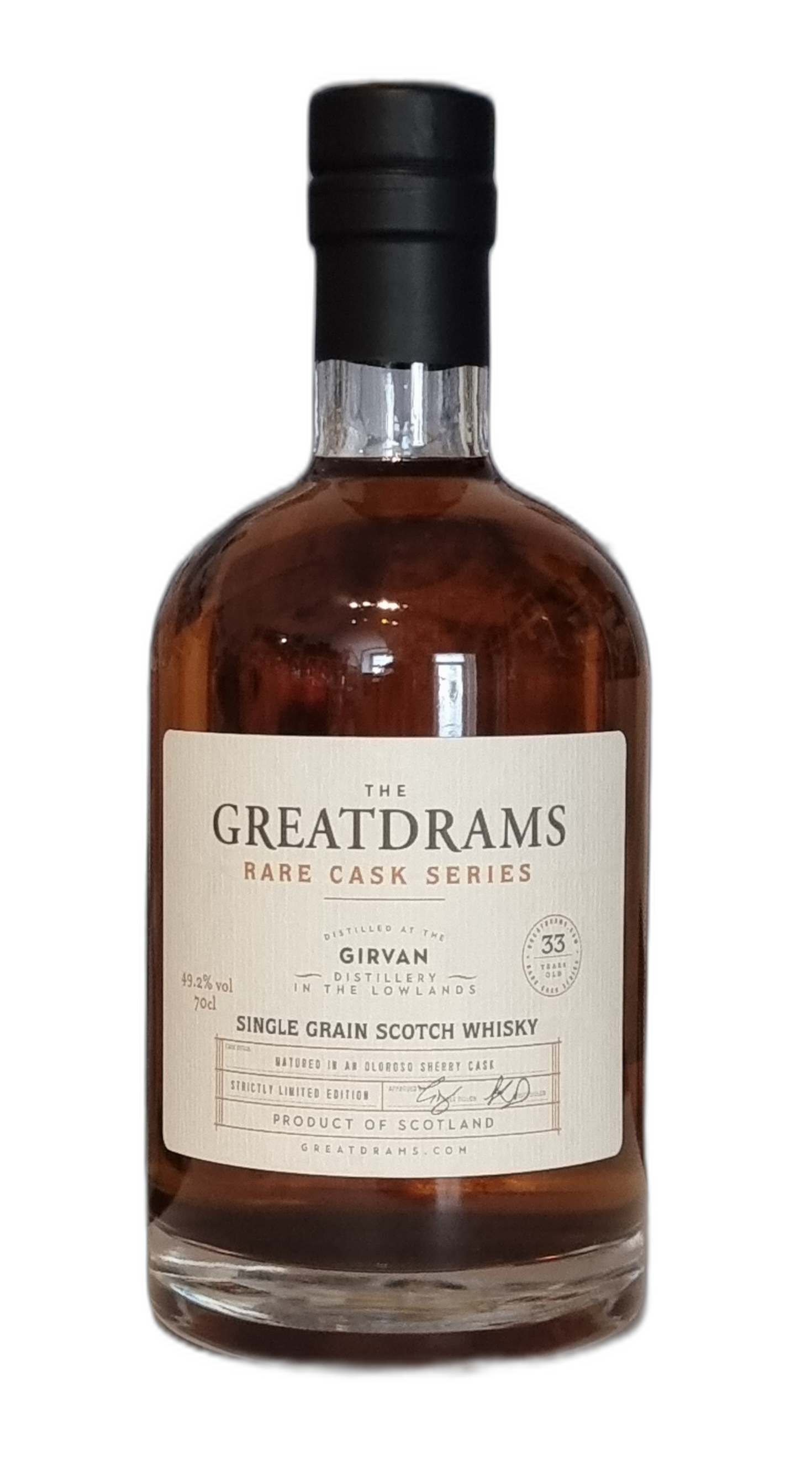 The Greatdrams 'Rare Cask Series' Girvan 33 Years Old 