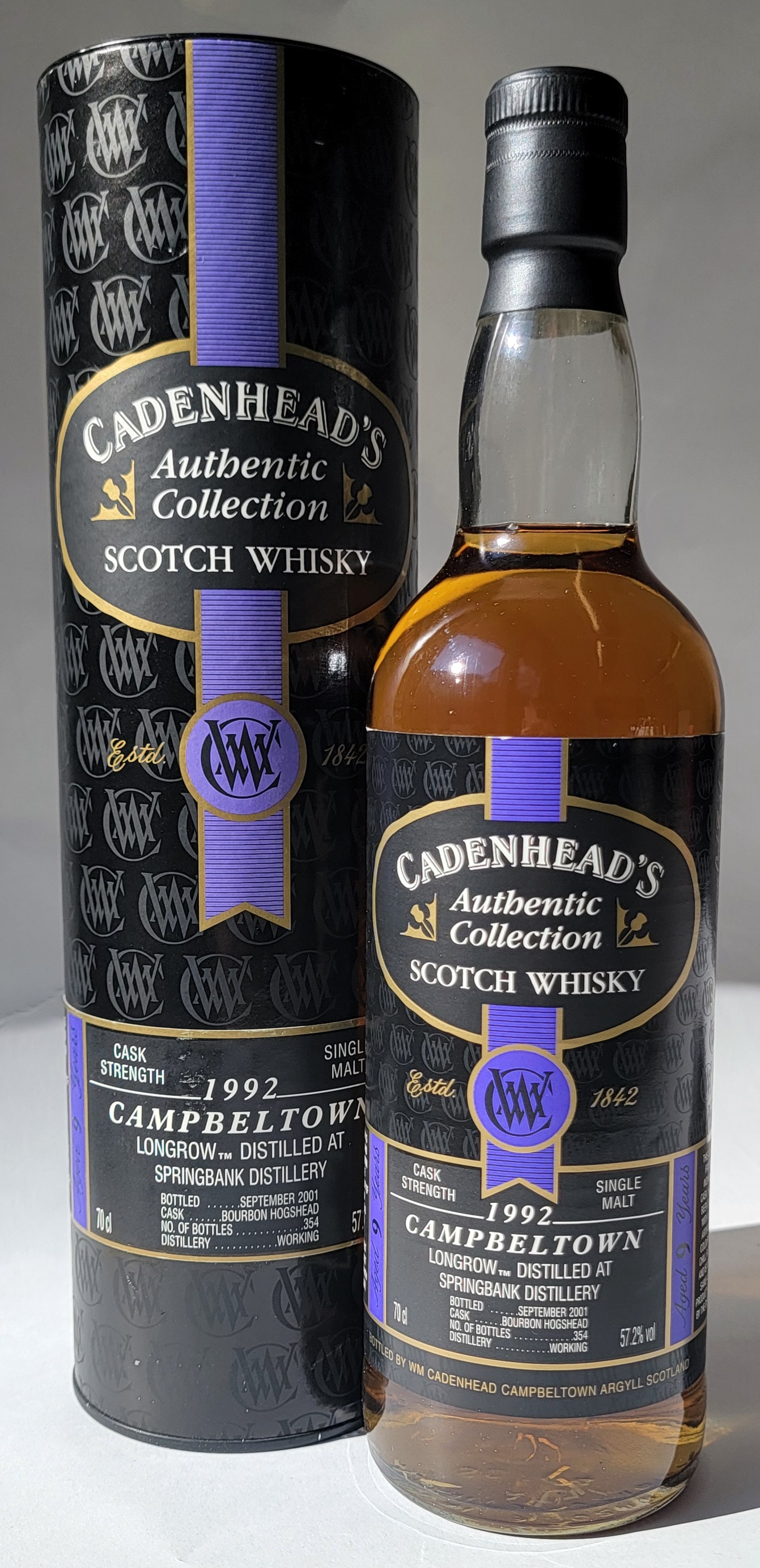 Cadenhead's 'Authentic Collection' Longrow 1992 9 Years Old 