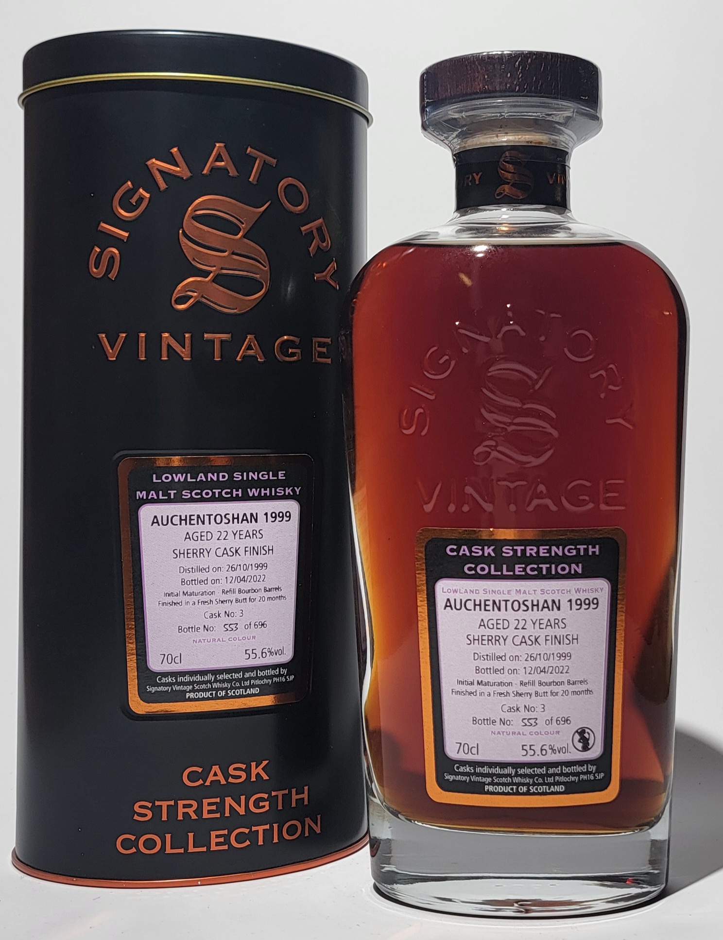 Signatory Vintage 'Cask Strength Collection' Auchentoshan 1999 22 Years Old