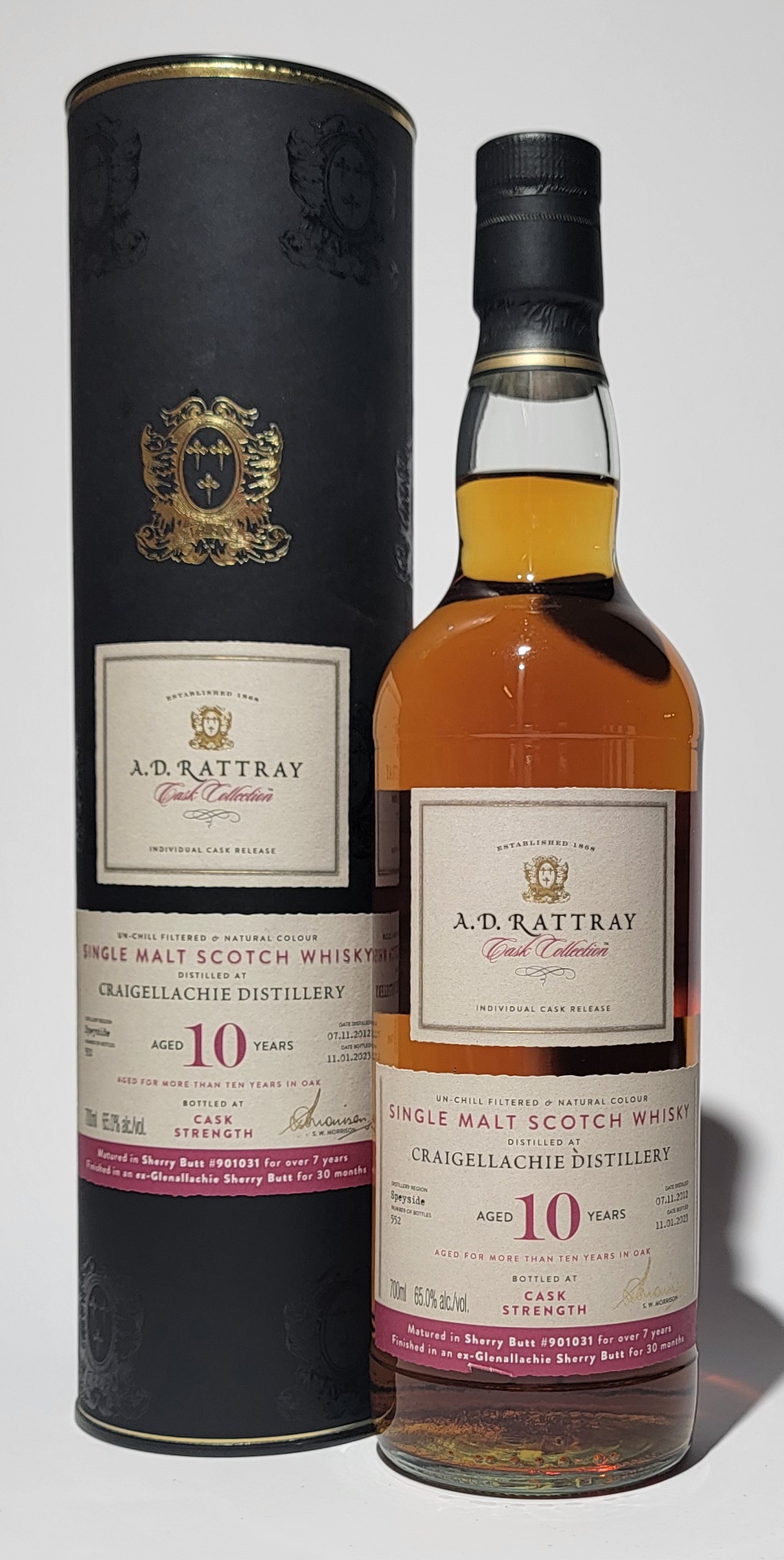 A.D. Rattray 'Cask Collection' Craigellachie 2012 10 Years Old