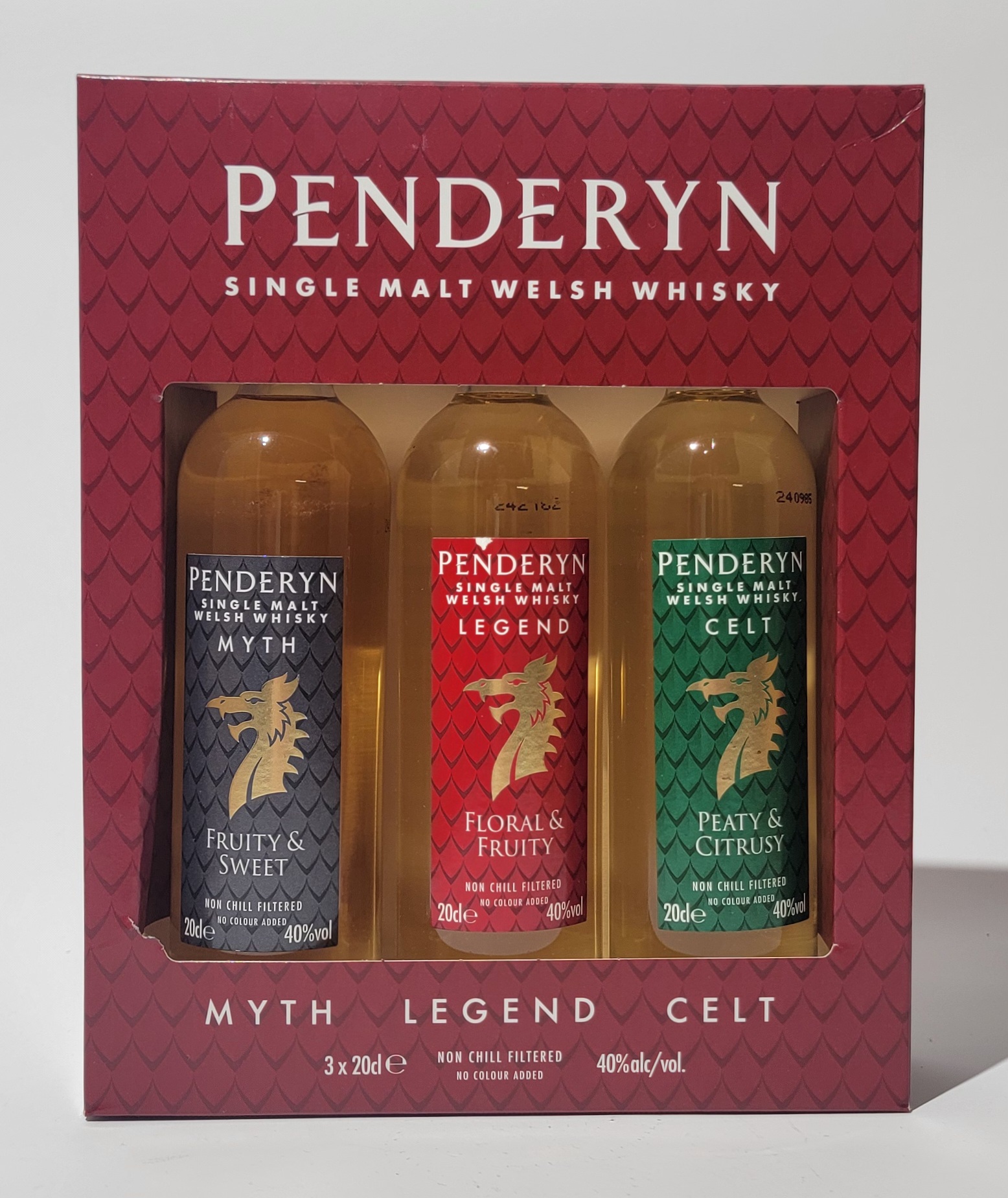 Penderyn Triple Malt Whisky Gift Pack Dragon Range
