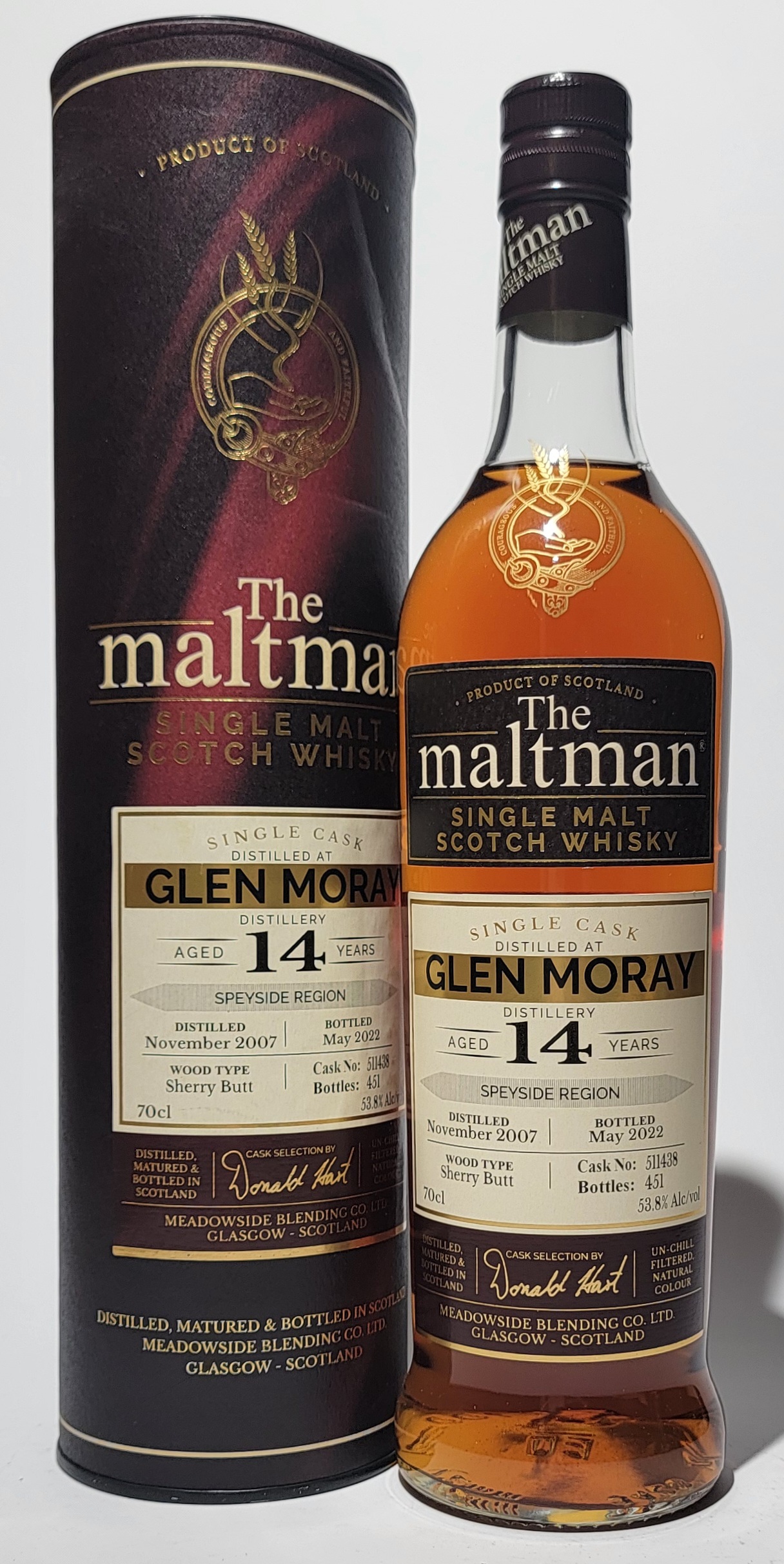 The Maltman Glen Moray 2007 14 Years Old