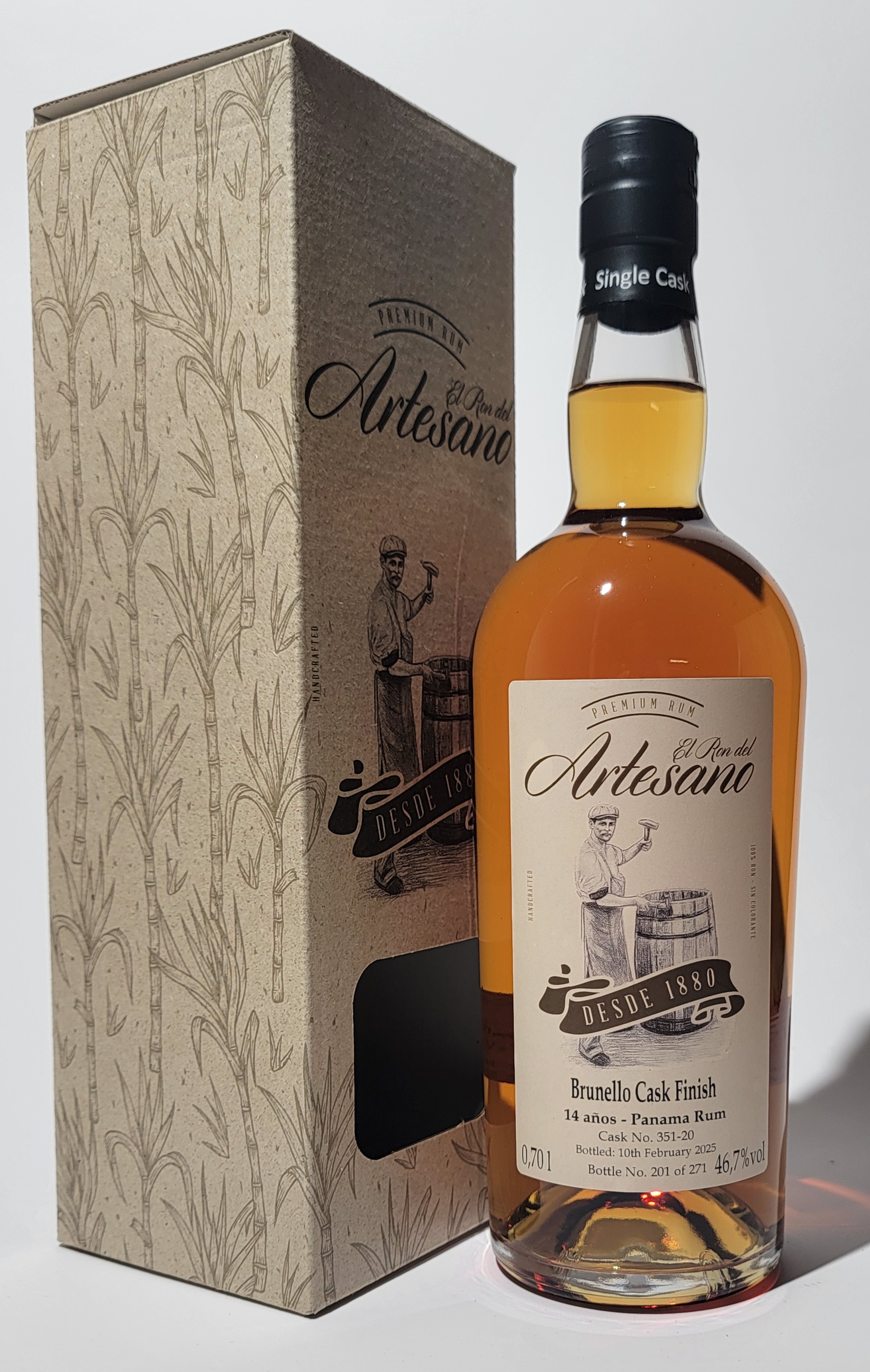 El Ron del Artesano 14 Years Old - Brunello Cask Finish