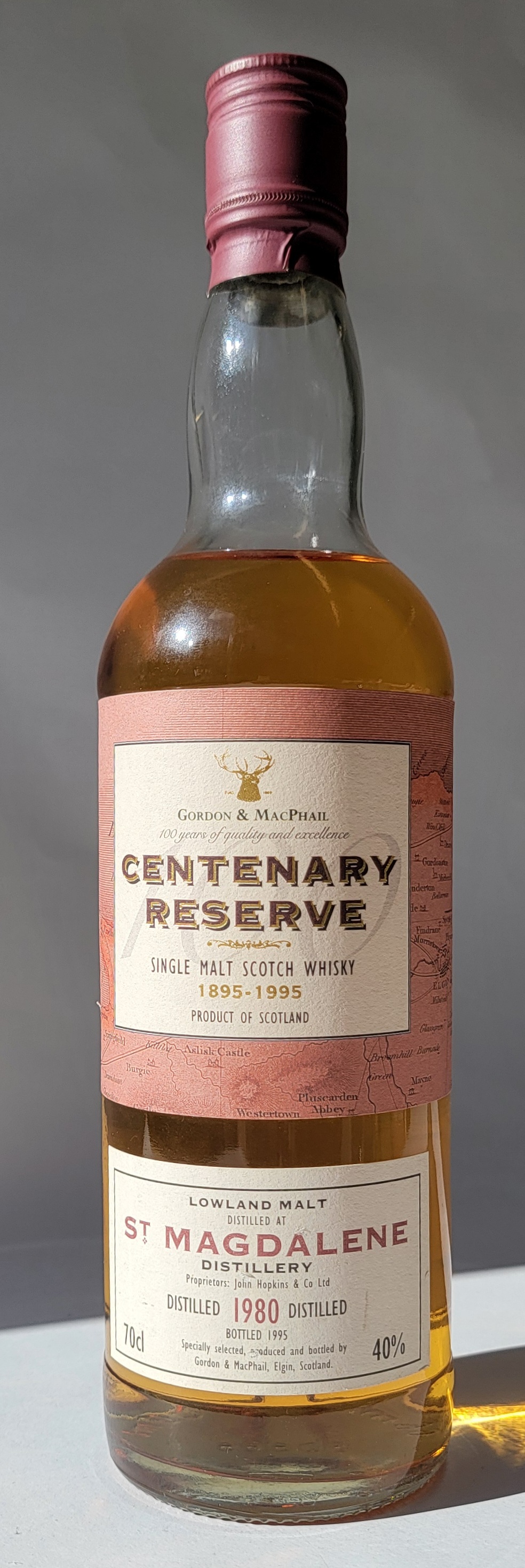 Gordon & MacPhail 'Centenary Reserve' St. Magdalene 1980 15 Years Old