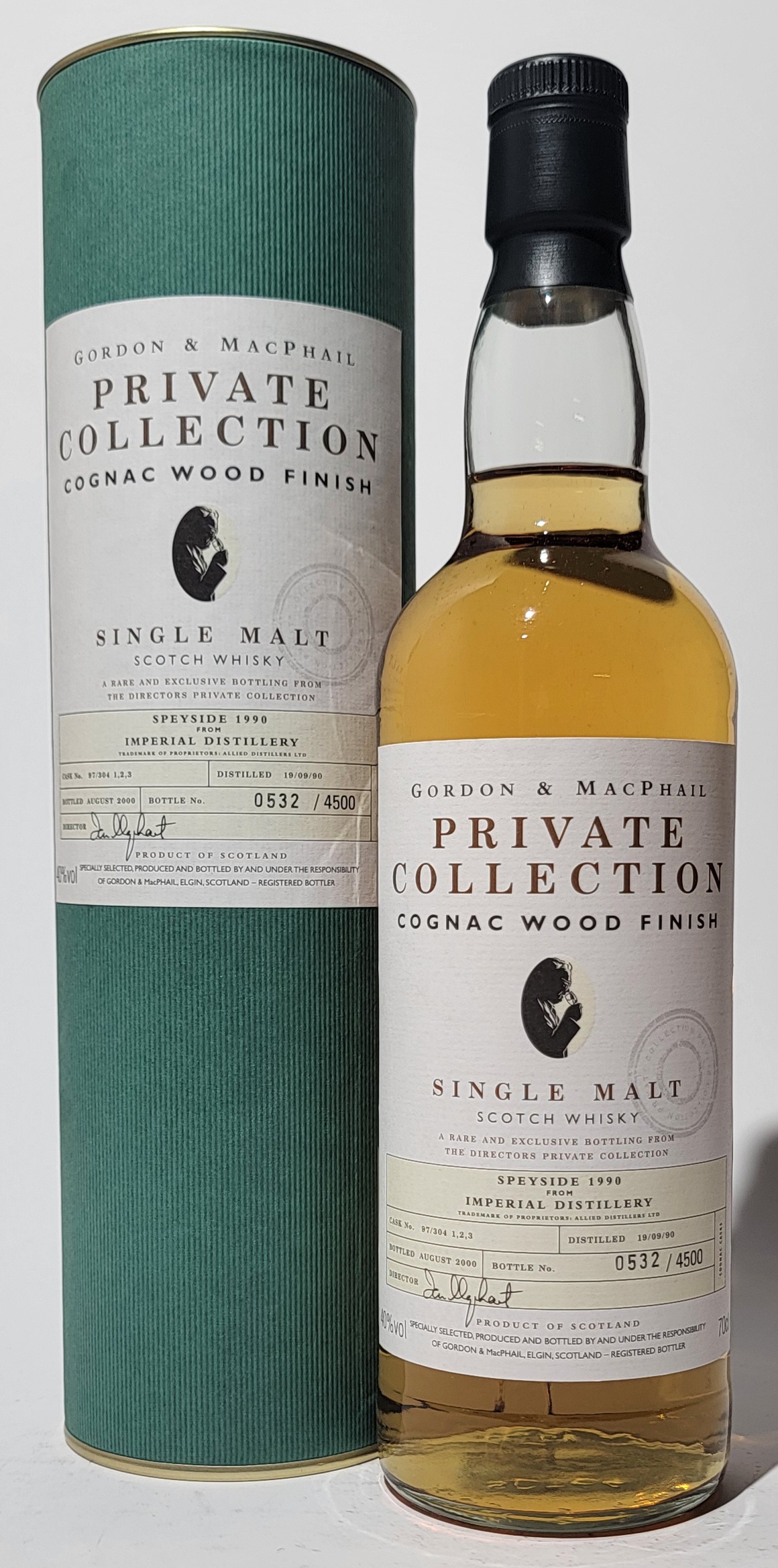 Gordon & MacPhail 'Private Collection' Imperial 1990 10 Years Old - Cognac Wood Finish