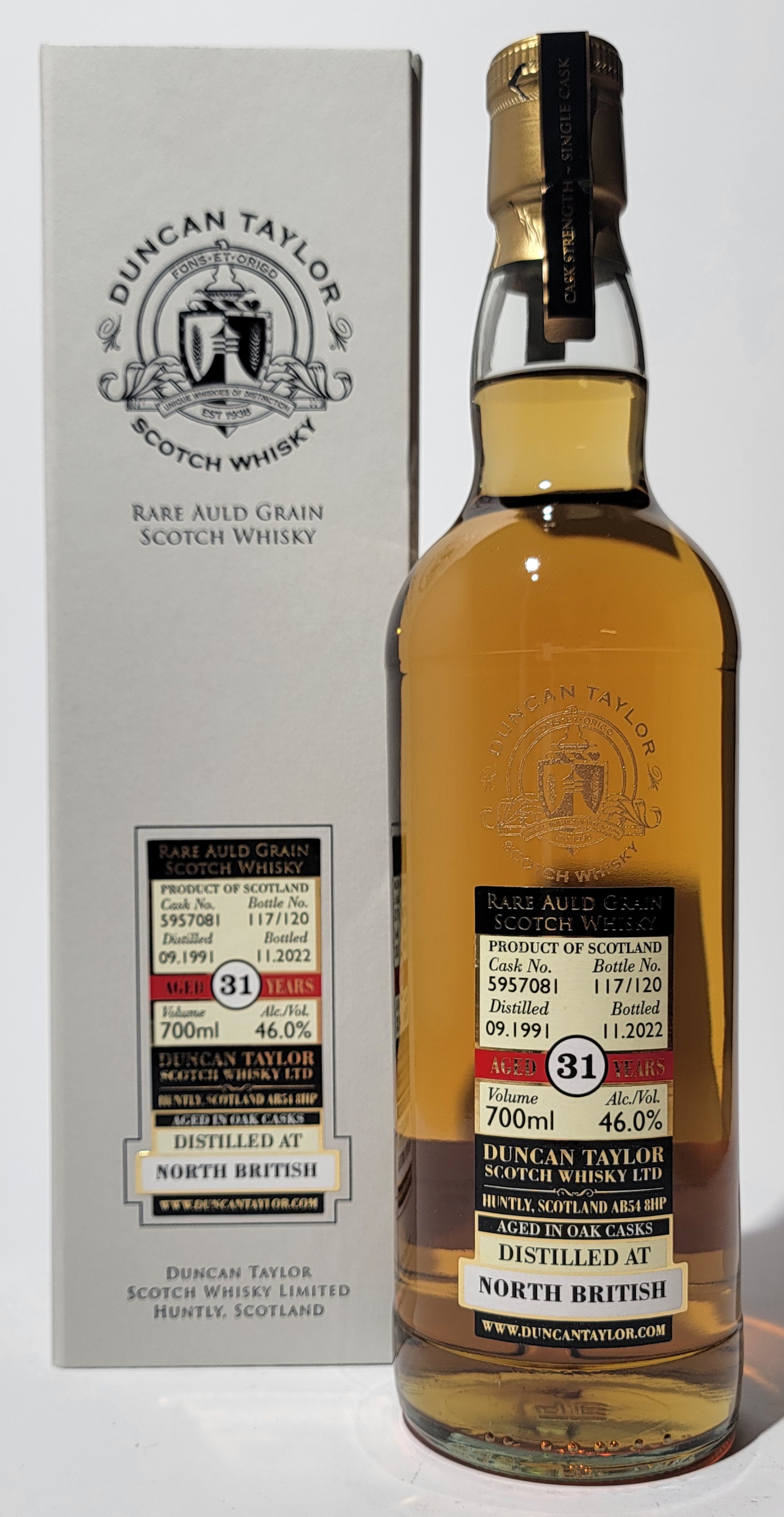Duncan Taylor 'Rare Auld Grain' North British 1991 31 Years Old