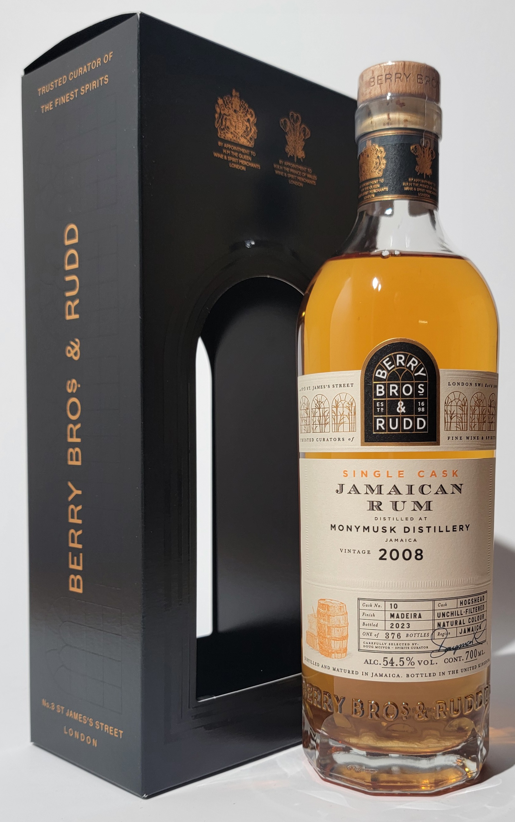 Berry Bros. & Rudd Jamaica Rum Monymusk 2008 15 Years Old