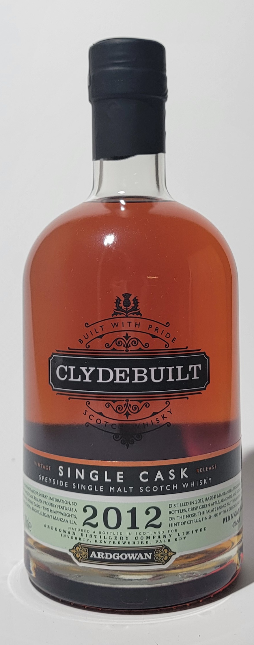 Ardgowan Distillery Clydebuilt 12 Years Old "Trilogy of Sherry" - Manzanilla 
