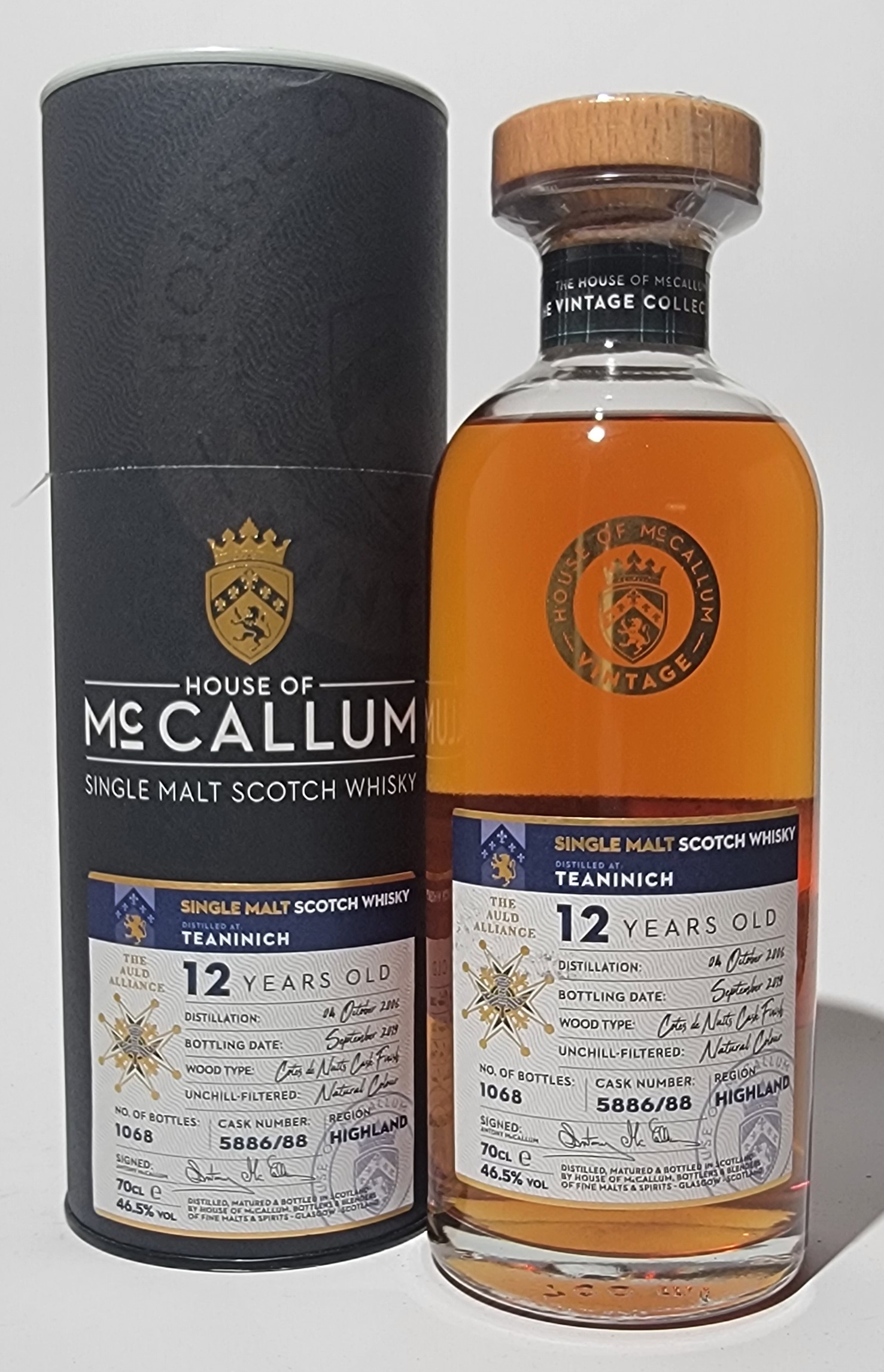 House of McCallum Teaninich 2006 12 Years Old Cotes de Nuits