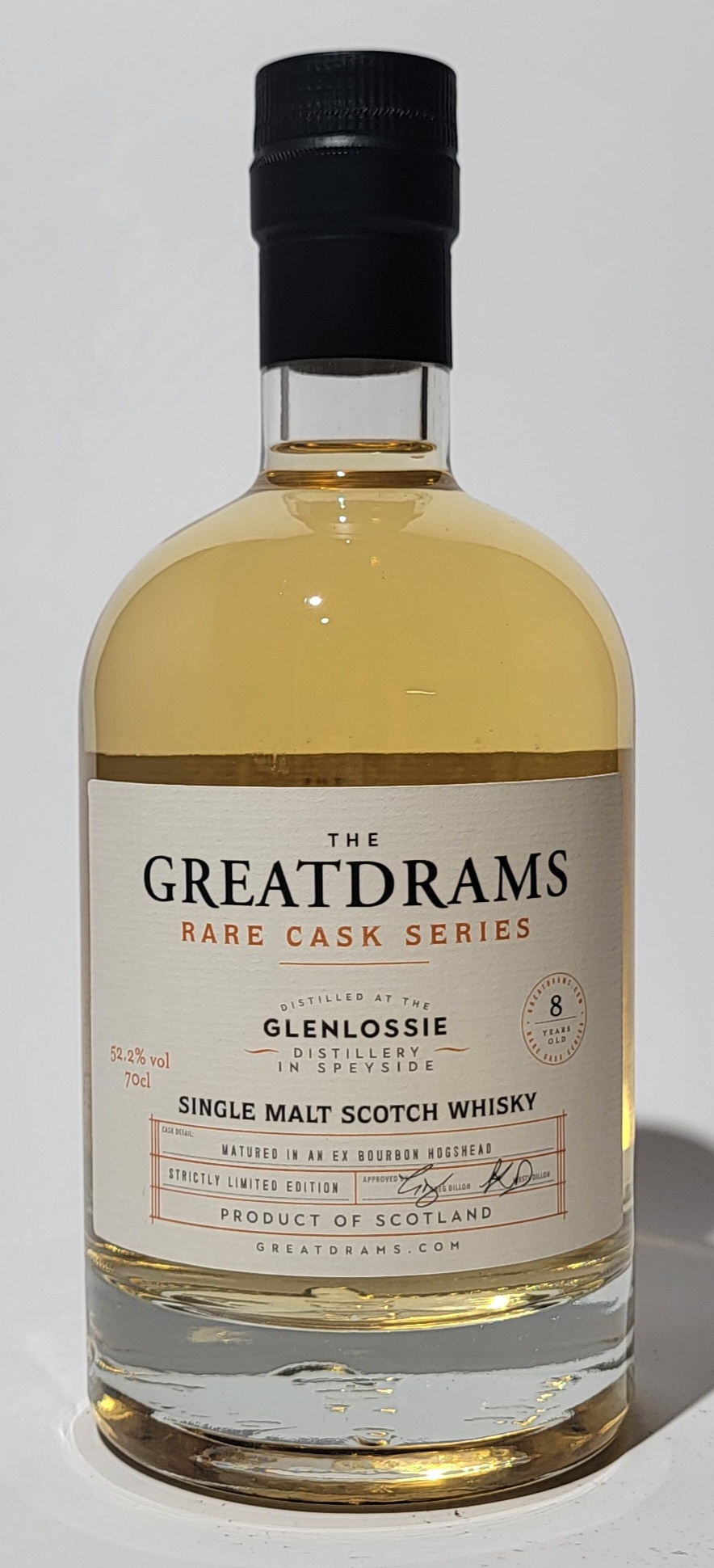 The Greatdrams 'Rare Cask Series' Glenlossie 8 Years Old