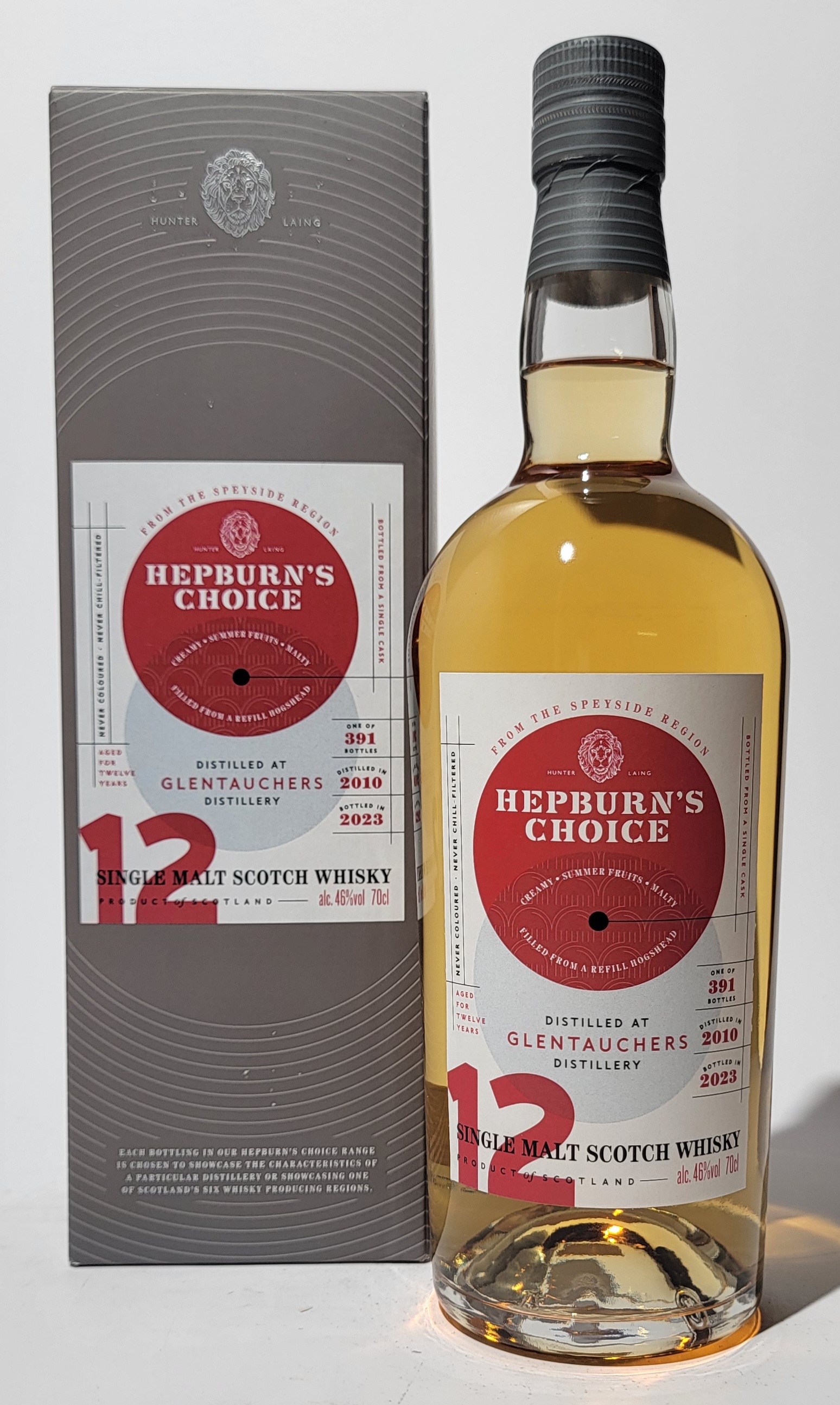 Hunter Laing 'Hepburn's Choice' Glentauchers 2010 12 Years Old Hunter Laing 'Hepburn's Choice' Glentauchers 2010 12 Years Old