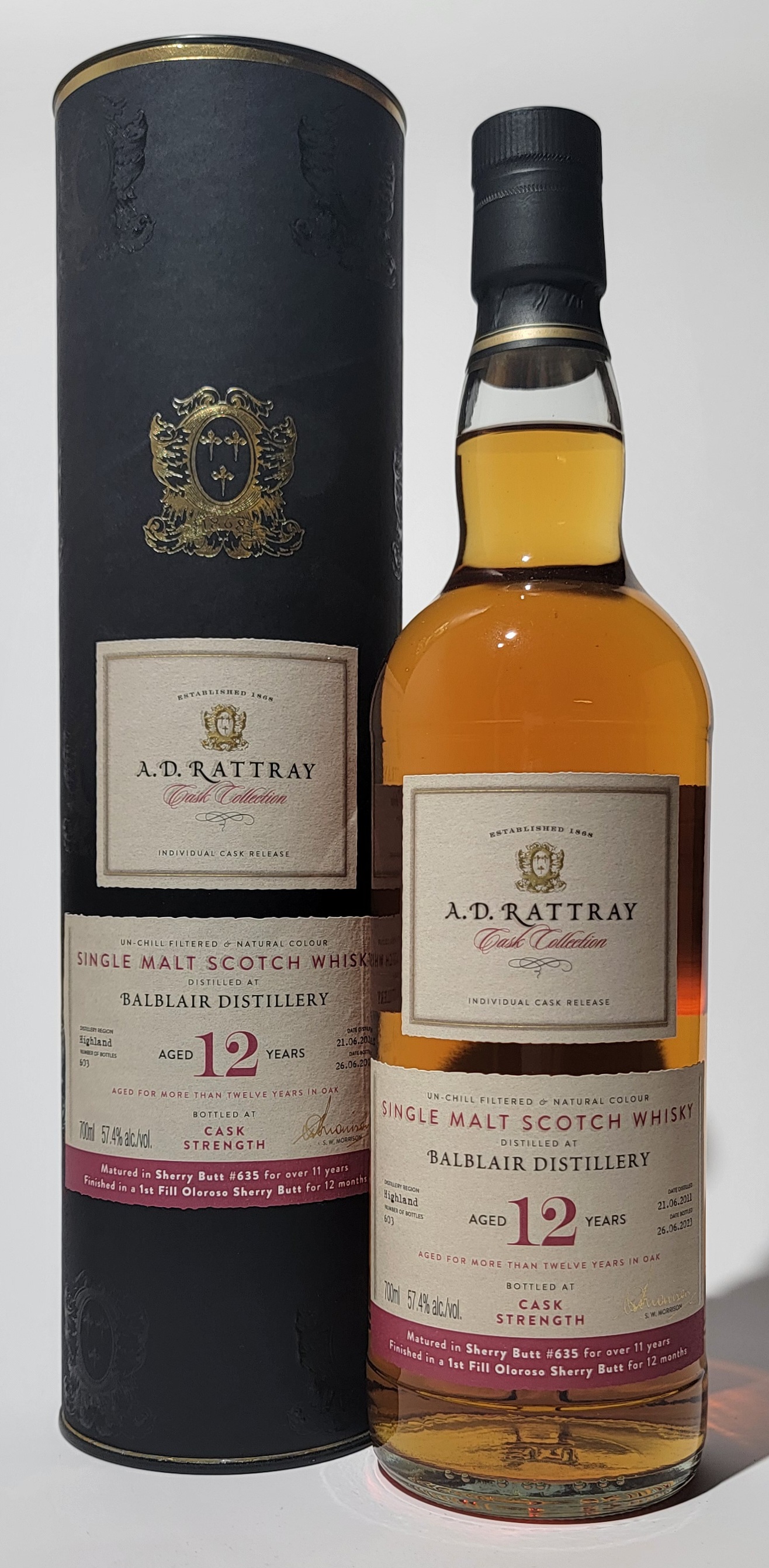 A.D. Rattray 'Cask Collection' Balblair 2011 12 Years Old