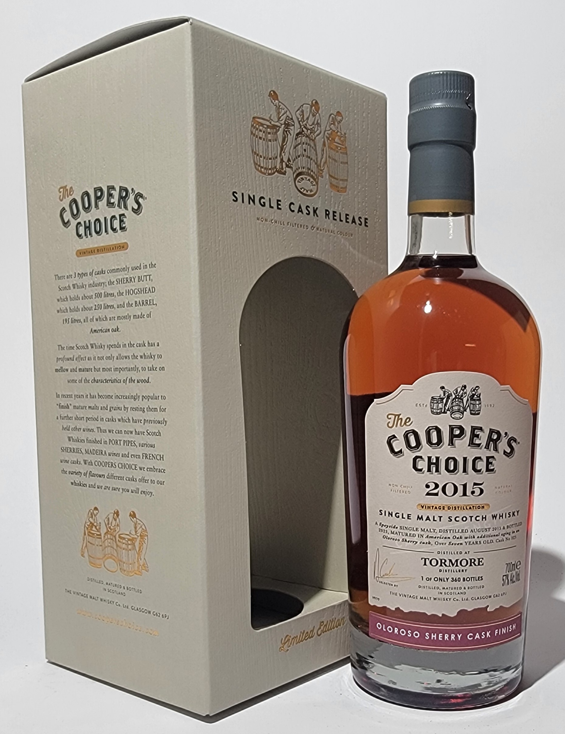 The Cooper's Choice Tormore 2015 7 Years Old
