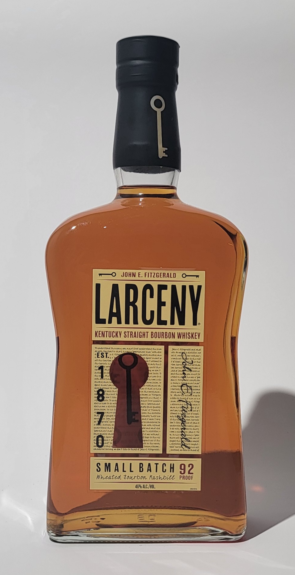 Larceny 92 Proof Small Batch Kentucky  Straight Bourbon