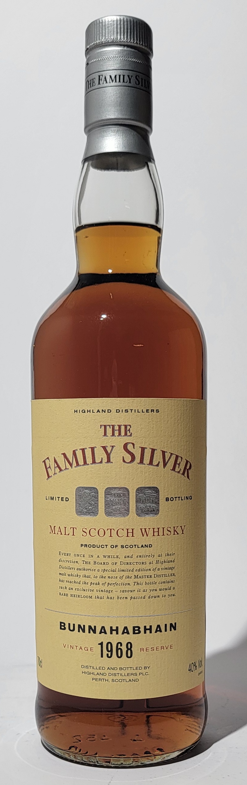 Bunnahabhain 1968 The Family Silver Bunnahabhain 1968 The Family Silver