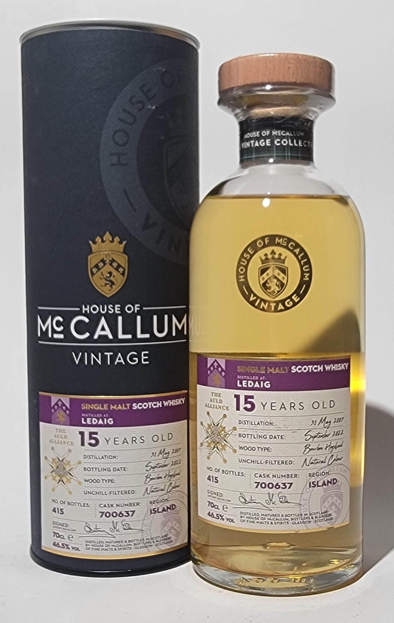 House of McCallum Ledaig 2007 15 Years Old