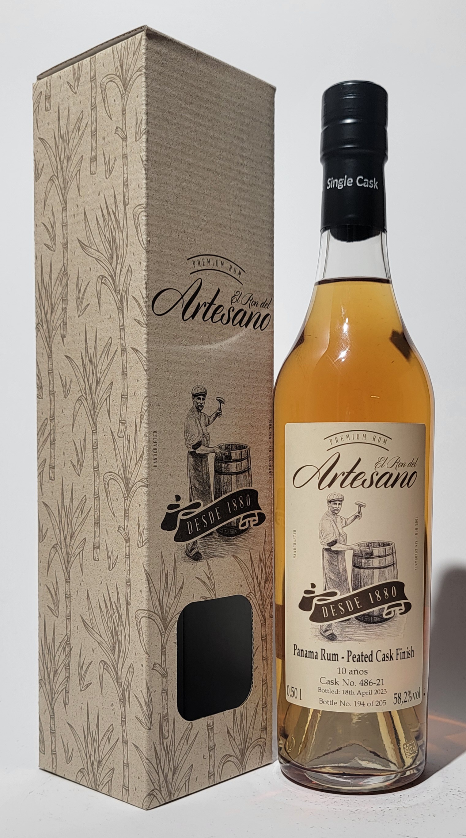 El Ron del Artesano 10 Years Old - Peated Whisky Cask Finish CS
