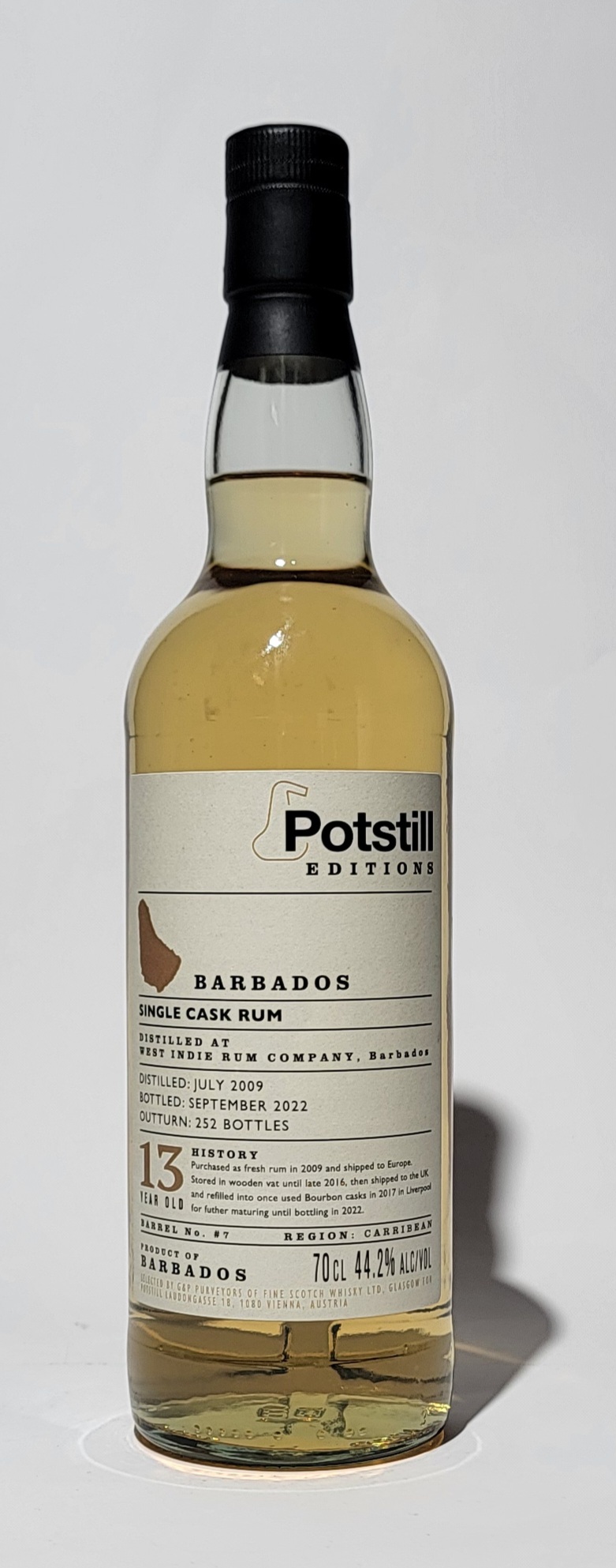 Potstill Edition: Barbados Rum 2009 13 Years Old  Potstill Edition: Barbados Rum 2009 13 Years Old