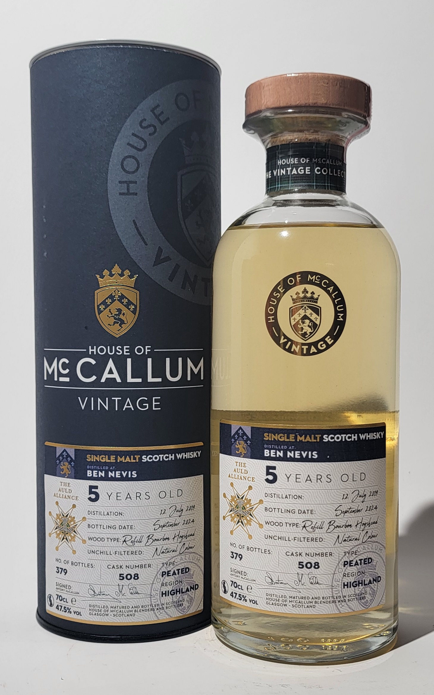House of McCallum 'Vintage' Ben Nevis 2019 5 Years Old