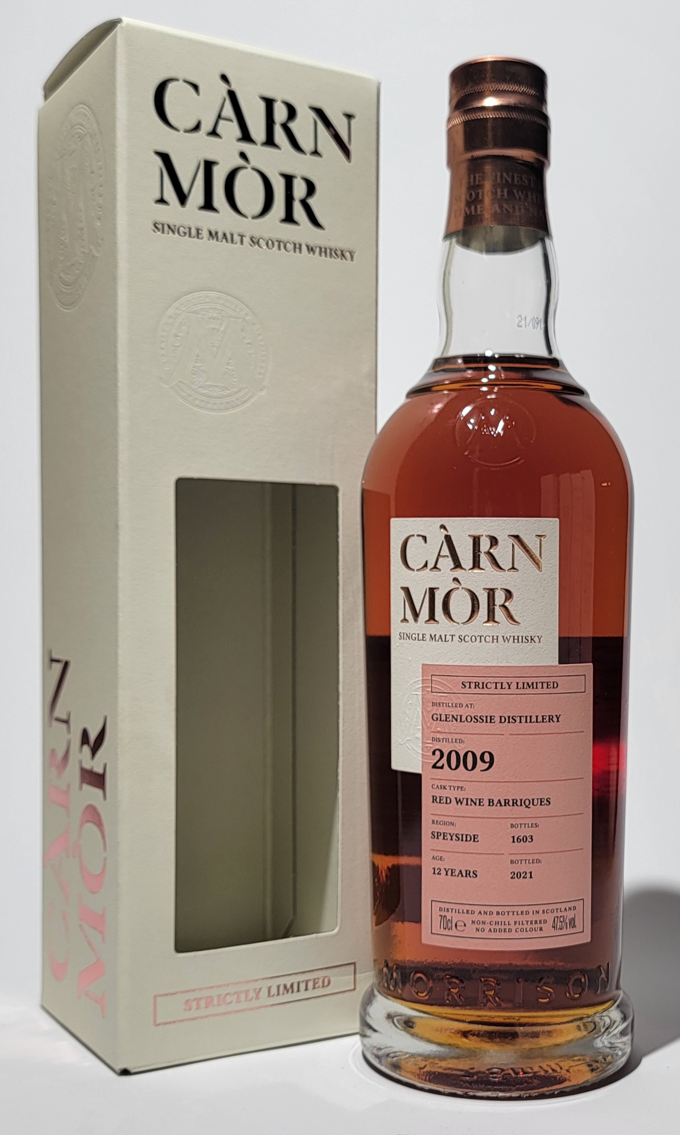 Carn Mor 'Strictly Limited' Glenlossie 2009 12 Years Old