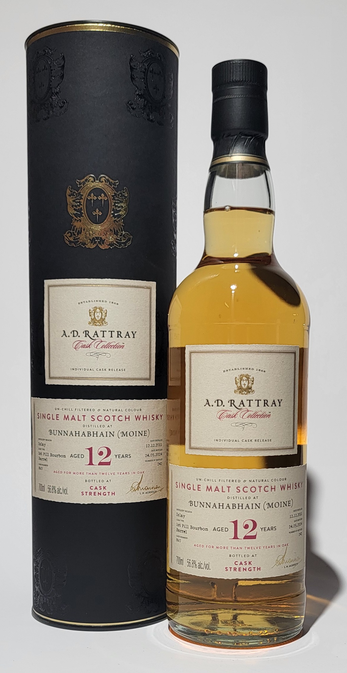 A.D. Rattray 'Cask Collection' Bunnahabhain (Moine) 2011 12 Years Old