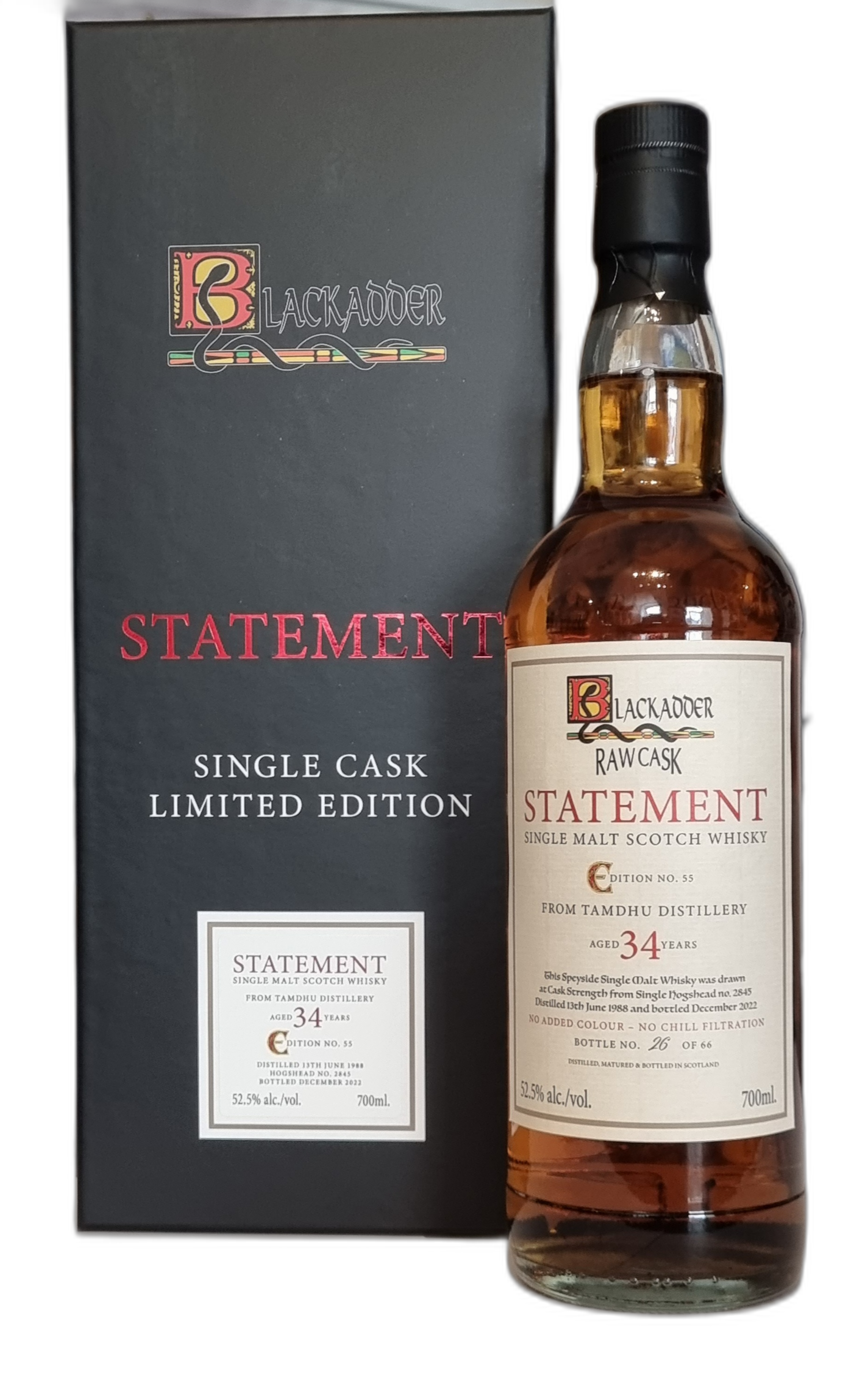 Blackadder Raw Cask Statement Tamdhu 1988 34 Years Old