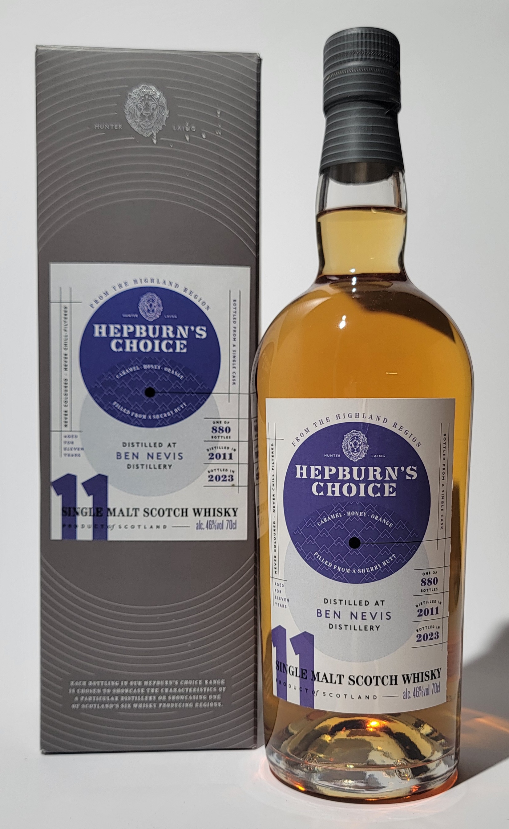 Hunter Laing 'Hepburn's Choice' Ben Nevis 2011 11 Years Old