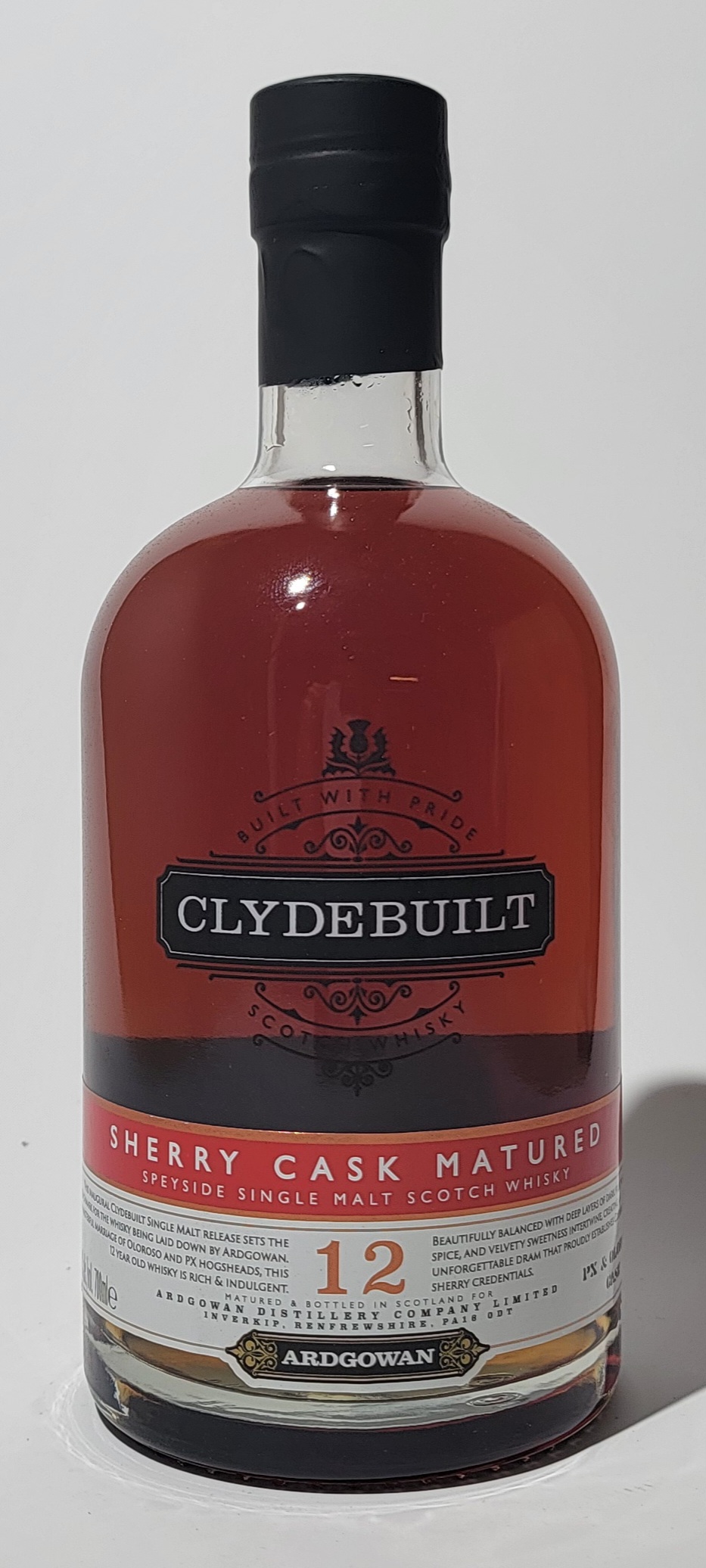 Ardgowan Distillery Clydebuilt 12 Years Old - PX Sherry & Oloroso