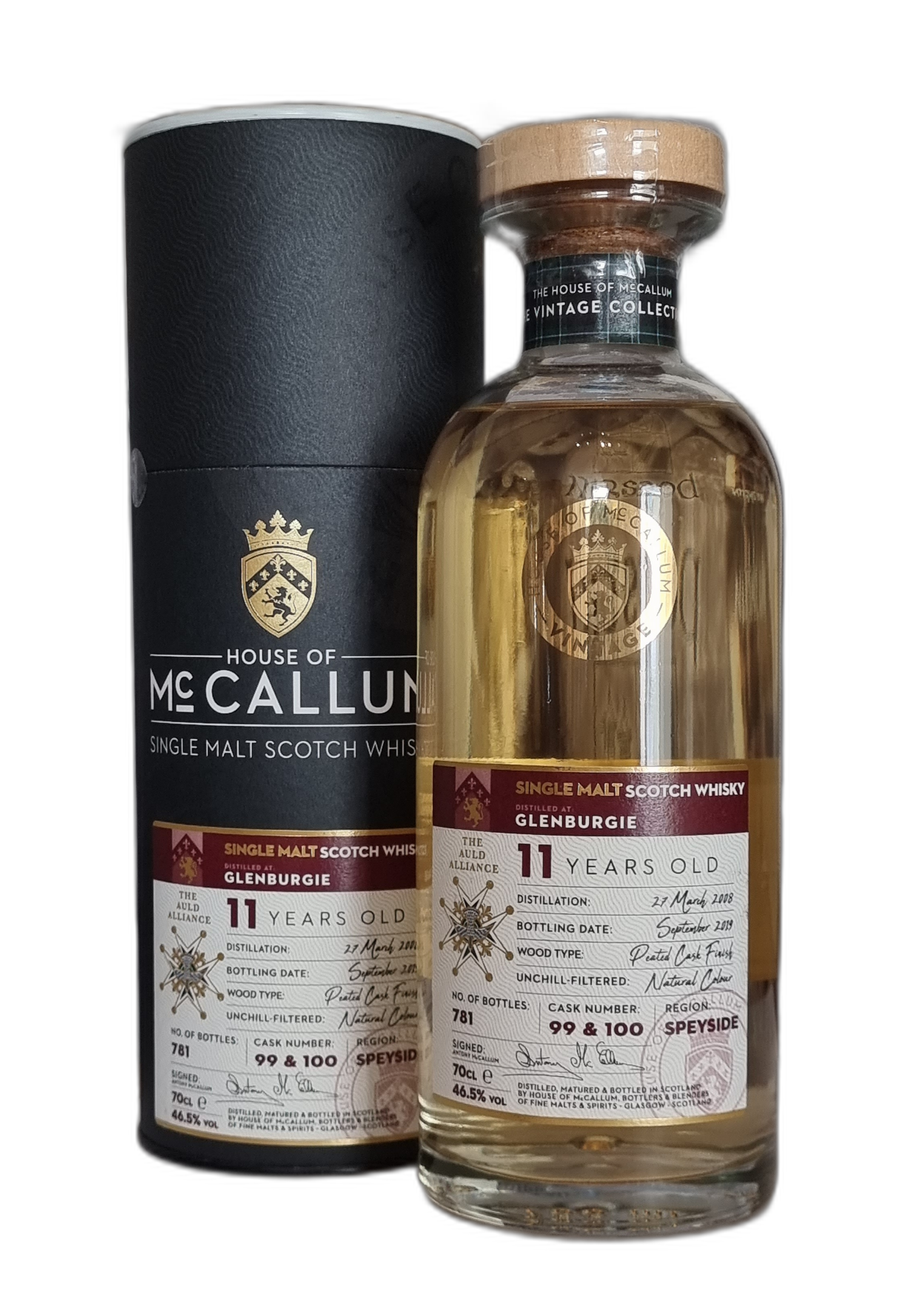 House of McCallum Glenburgie 12 Years Old Peated Cask Finish