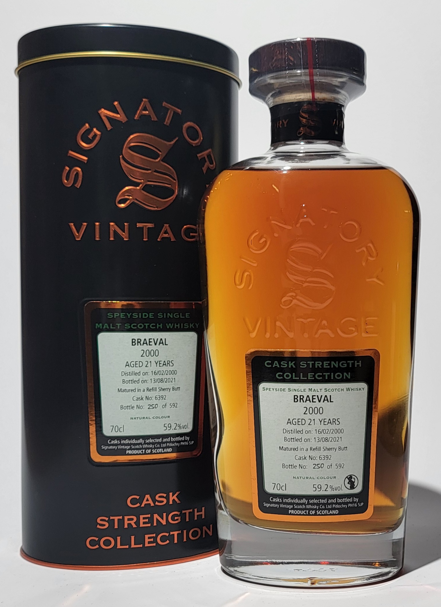 Signatory Vintage 'Cask Strength Collection' Braeval 2000 21 Years Old
