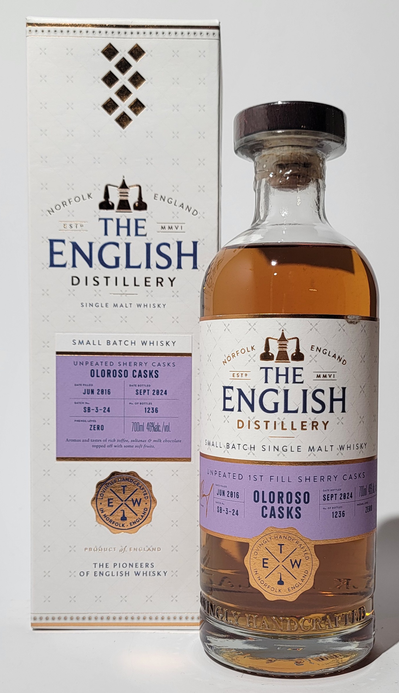 The English Distillery 'Small Batch Release' Oloroso Sherry 